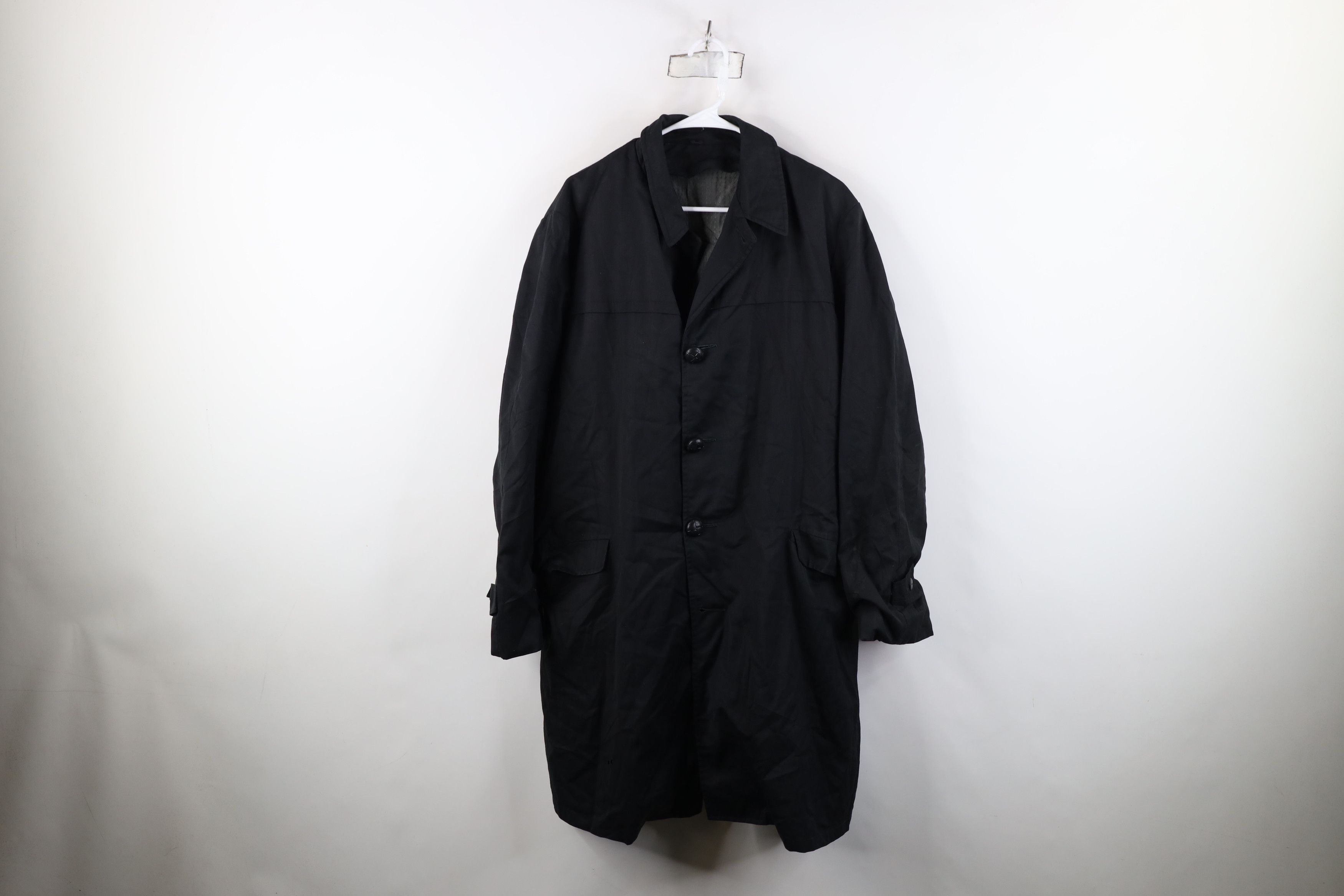 Vintage Vintage 60s 70s Streetwear Striped Trench Coat Rain Jacket Size US XL / EU 56 / 4 - 1 Thumbnail