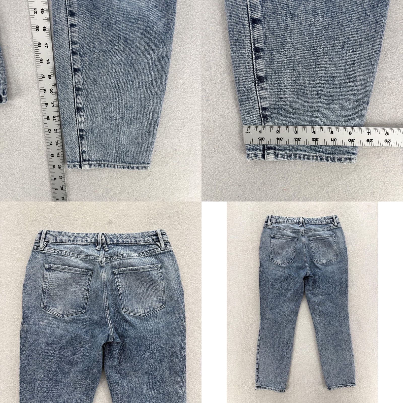 Good American Good American Jeans Womens 8 High Rise Slim Straight Blue Denim 29 in 5-Pocket Stretch Cotton Blend Spandex Size 30" / US 8 / IT 44 - 8 Thumbnail