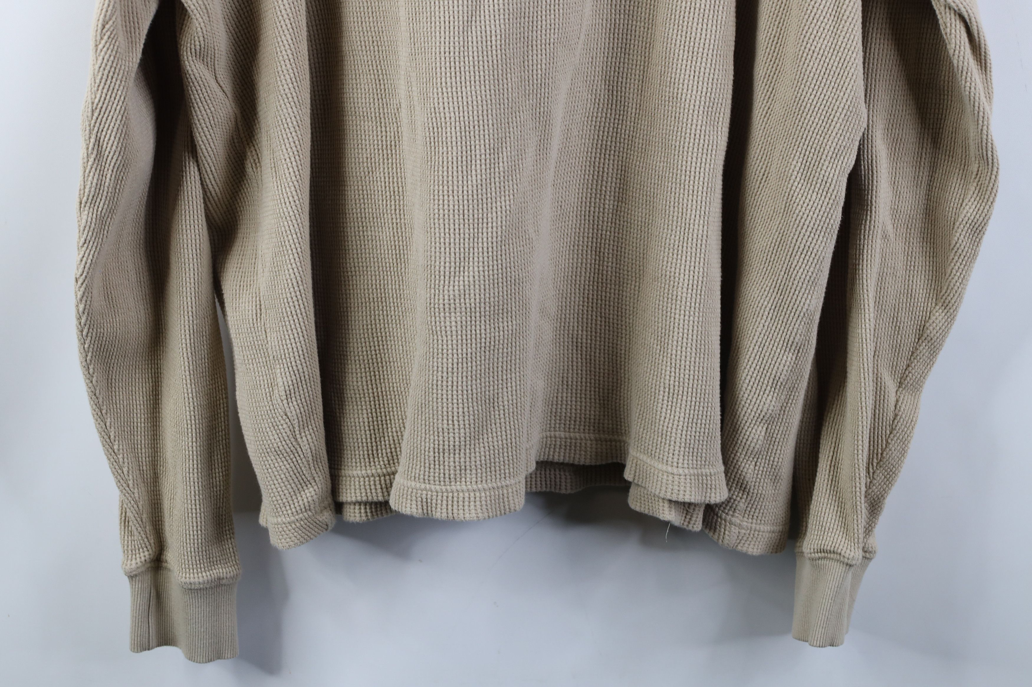 Cabelas Vintage 90s Cabelas Waffle Knit Long Sleeve Henley T-Shirt Size US XL / EU 56 / 4 - 12 Thumbnail
