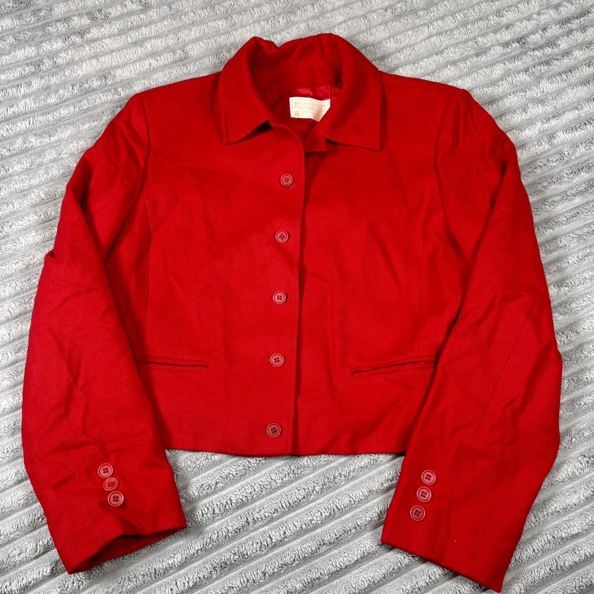 Pendleton VTG Pendleton Classic Red Blazer Jacket 100% Virgin Wool USA Size ONE SIZE - 1 Thumbnail