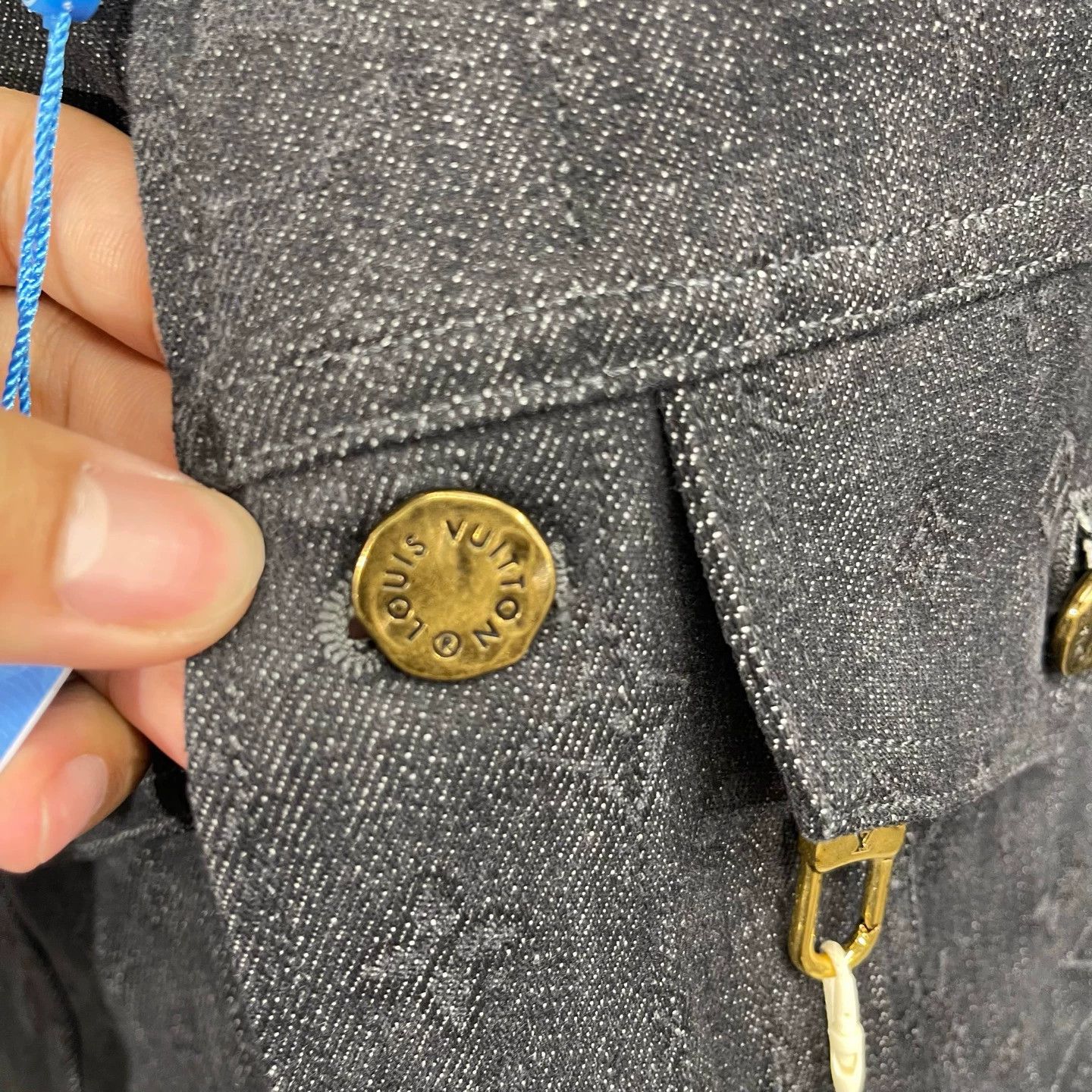 Louis Vuitton LV black Monogram Shadow all over denim jacket Size US M / EU 48-50 / 2 - 5 Thumbnail