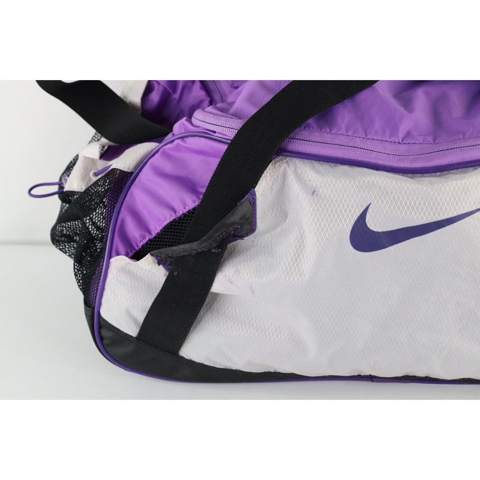 Nike × Vintage Vintage Nike Big Swoosh Logo Distressed Handled Duffel Bag Size ONE SIZE - 2 Thumbnail