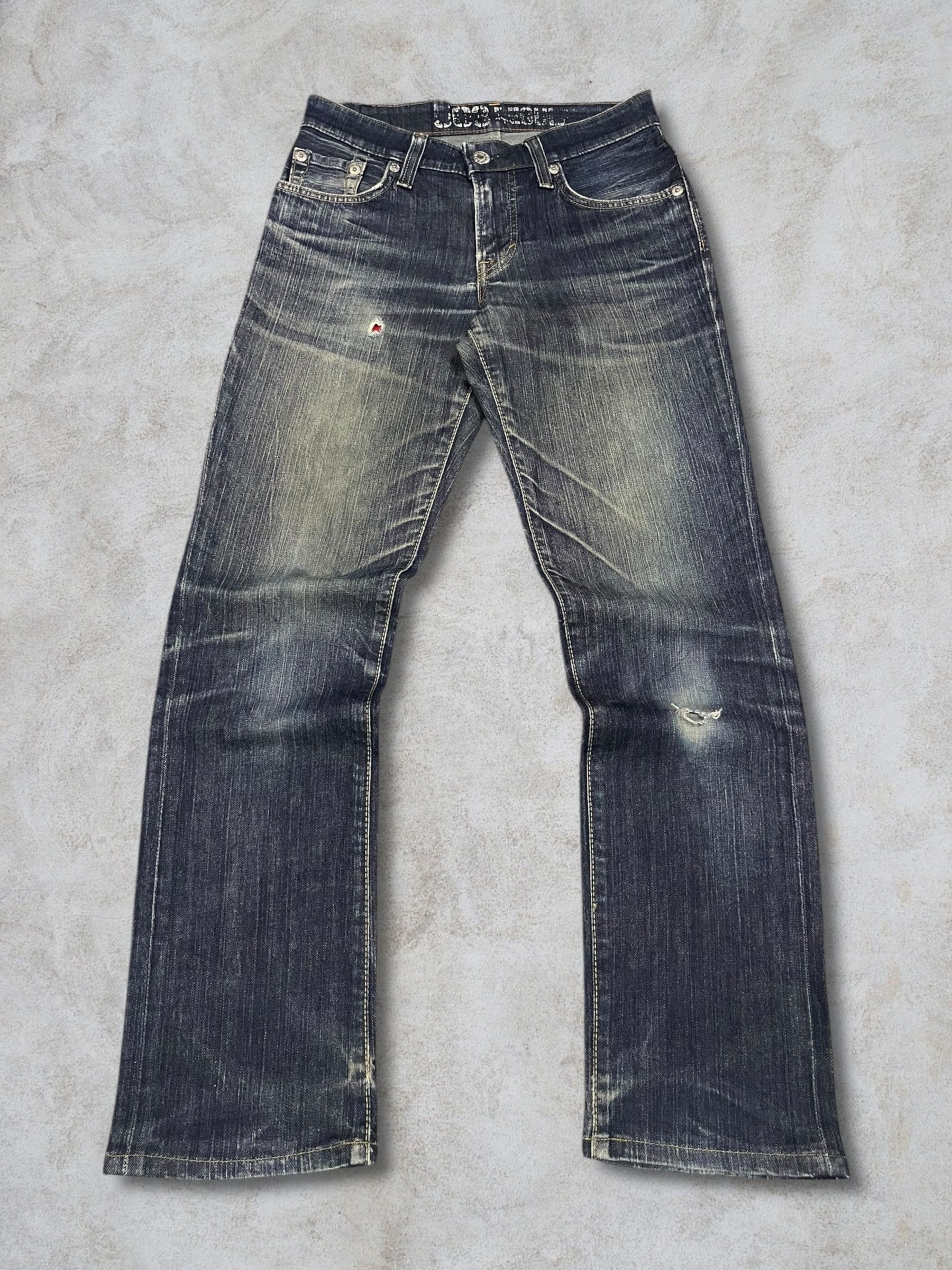 Edwin Vintage Edwin Blue Trip Distressed Straight Cut Washed Jeans Size US 28 / EU 44 - 1 Thumbnail