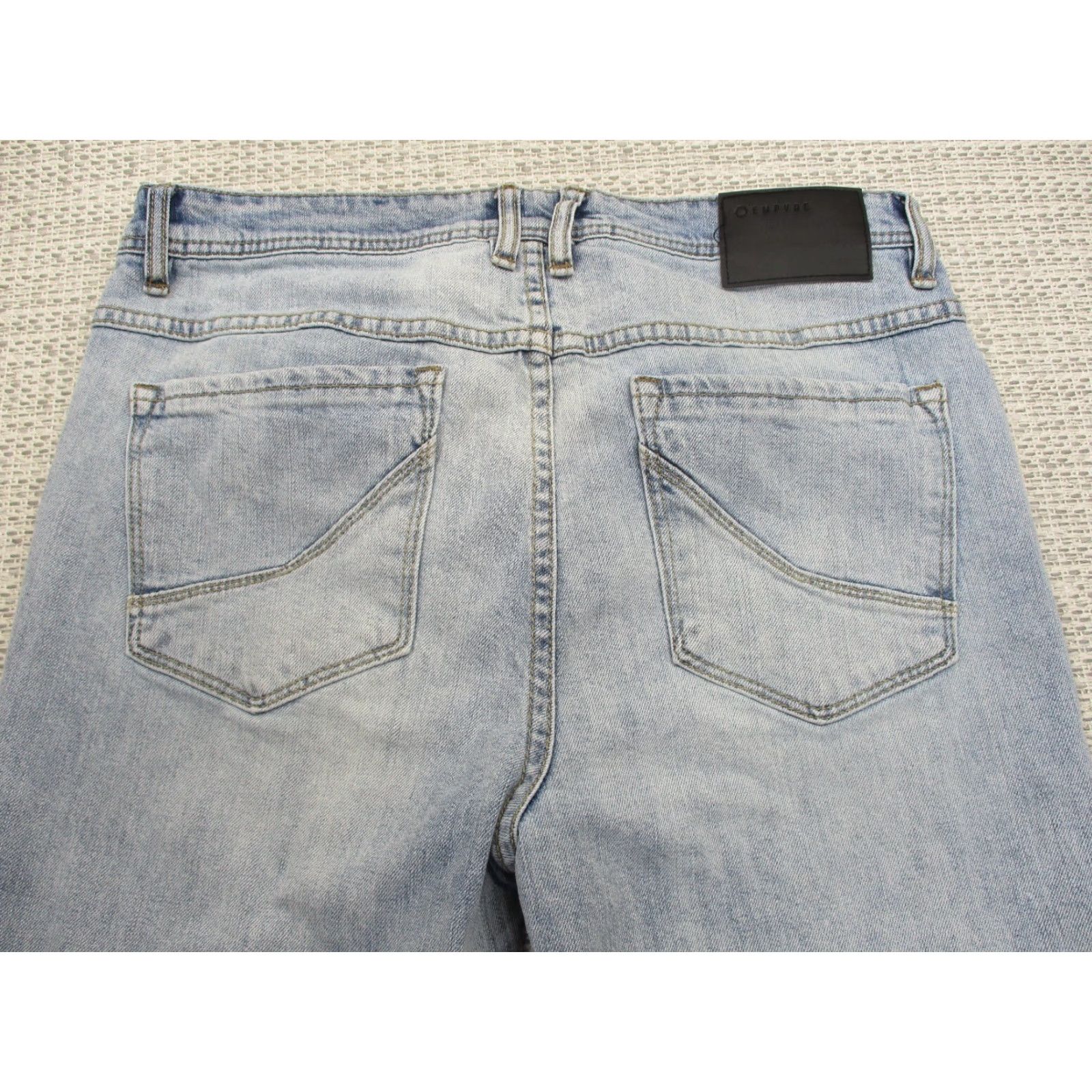 Empyre Empyre Verge Jeans Distressed Light Blue Denim Mens 32x29 Streetwear Size US 32 / EU 48 - 3 Thumbnail