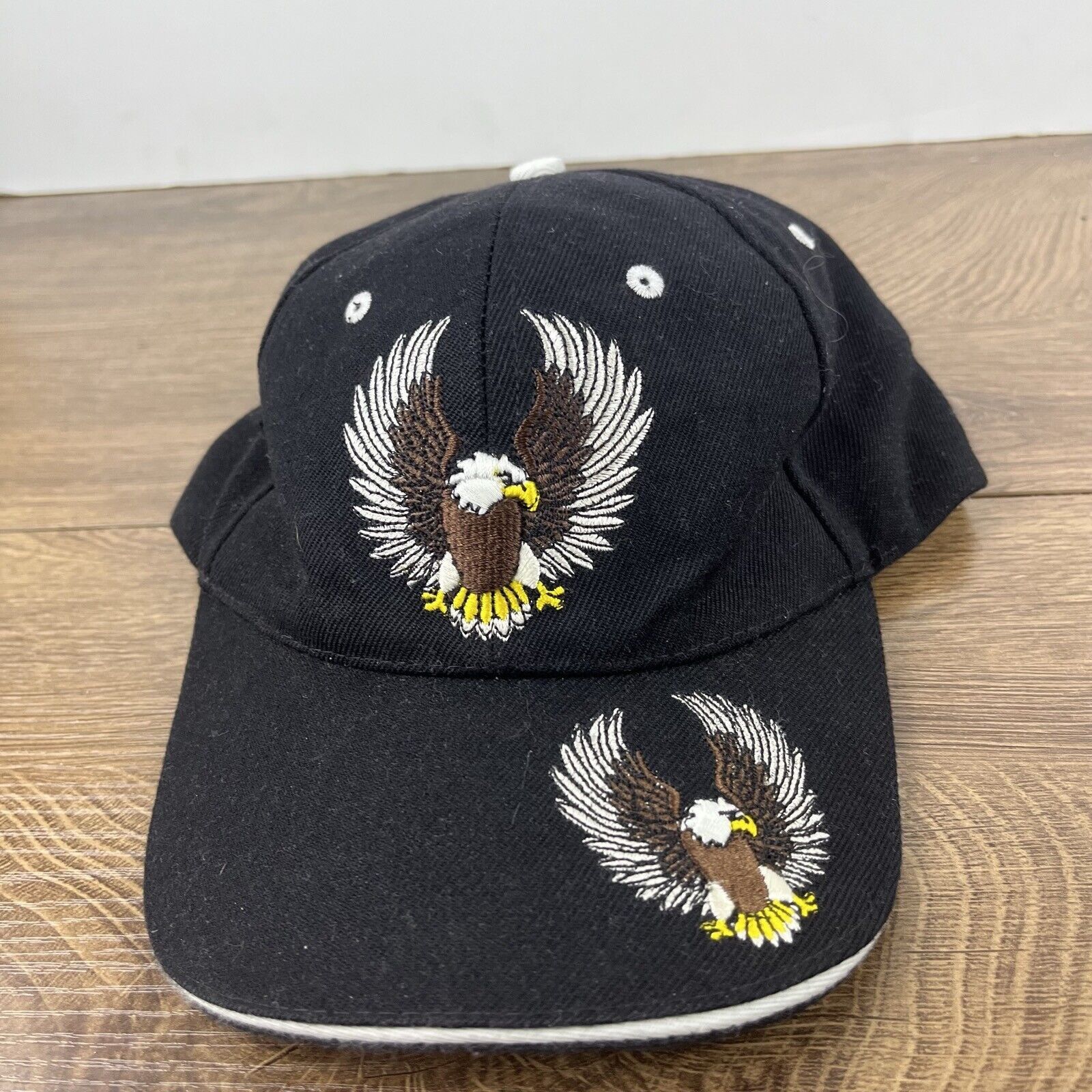 Other Bald Eagle Hat America Bald Eagle Black Hat Adjustable Adult Size ONE SIZE - 7 Thumbnail