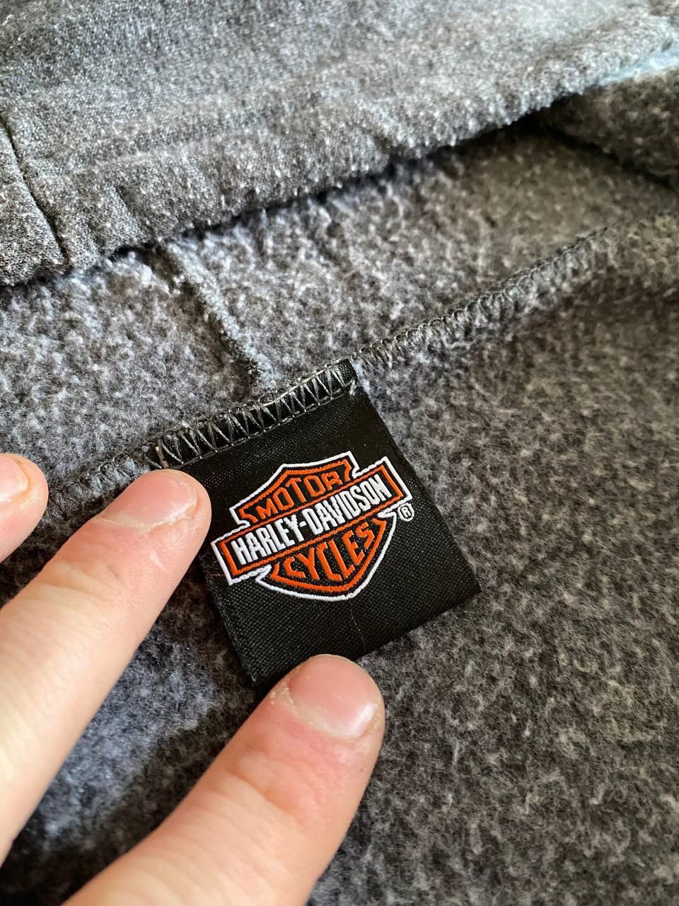 Harley Davidson × Vintage Vintage Harley Davidson Big Logo Zip Up Boxy Fit Hoodie 2012 Size US XXL / EU 58 / 5 - 11 Thumbnail