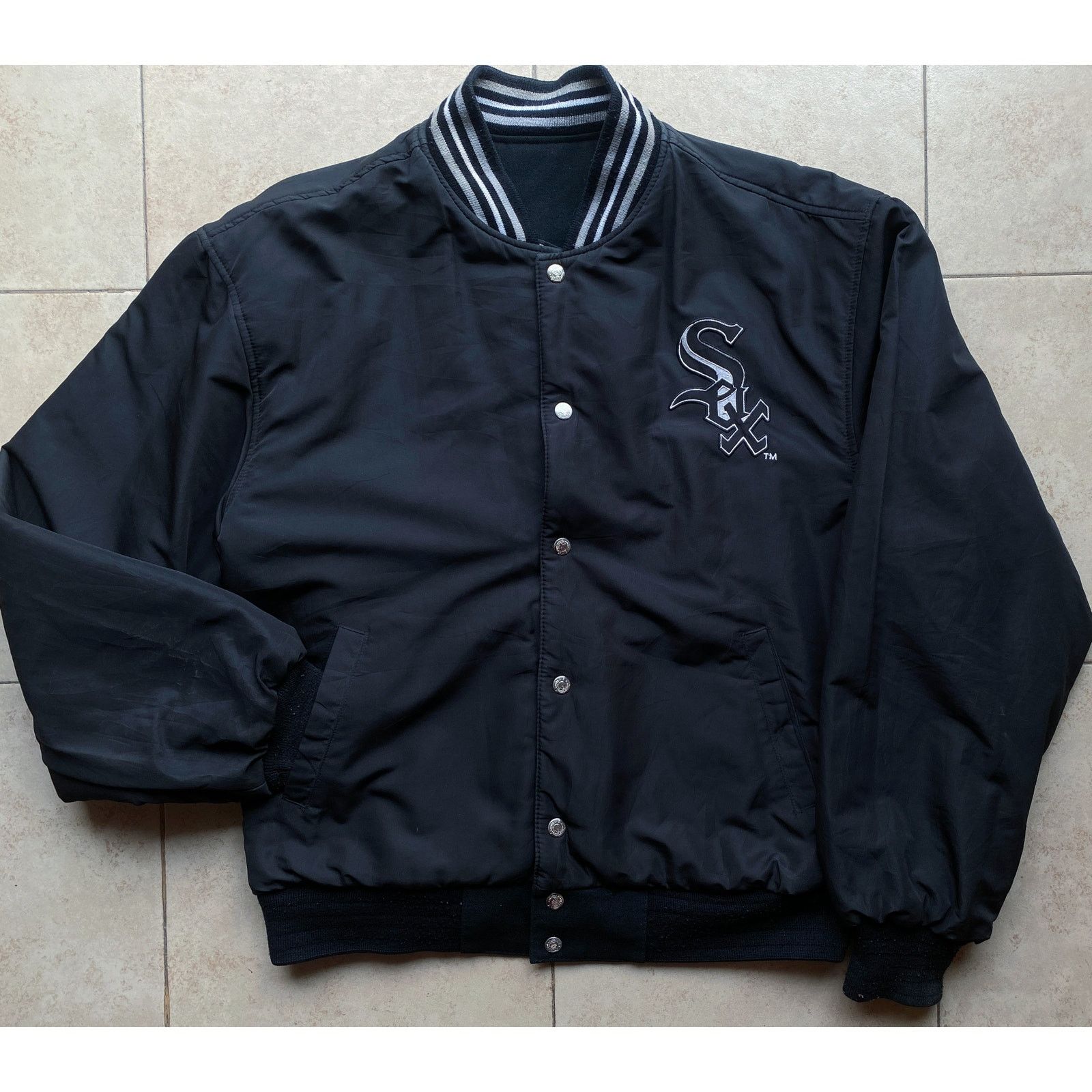 Jeff Hamilton × Starter Chicago White Sox 90s JEFF HAMILTON bomber L black MLB vtg Size US L / EU 52-54 / 3 - 7 Thumbnail