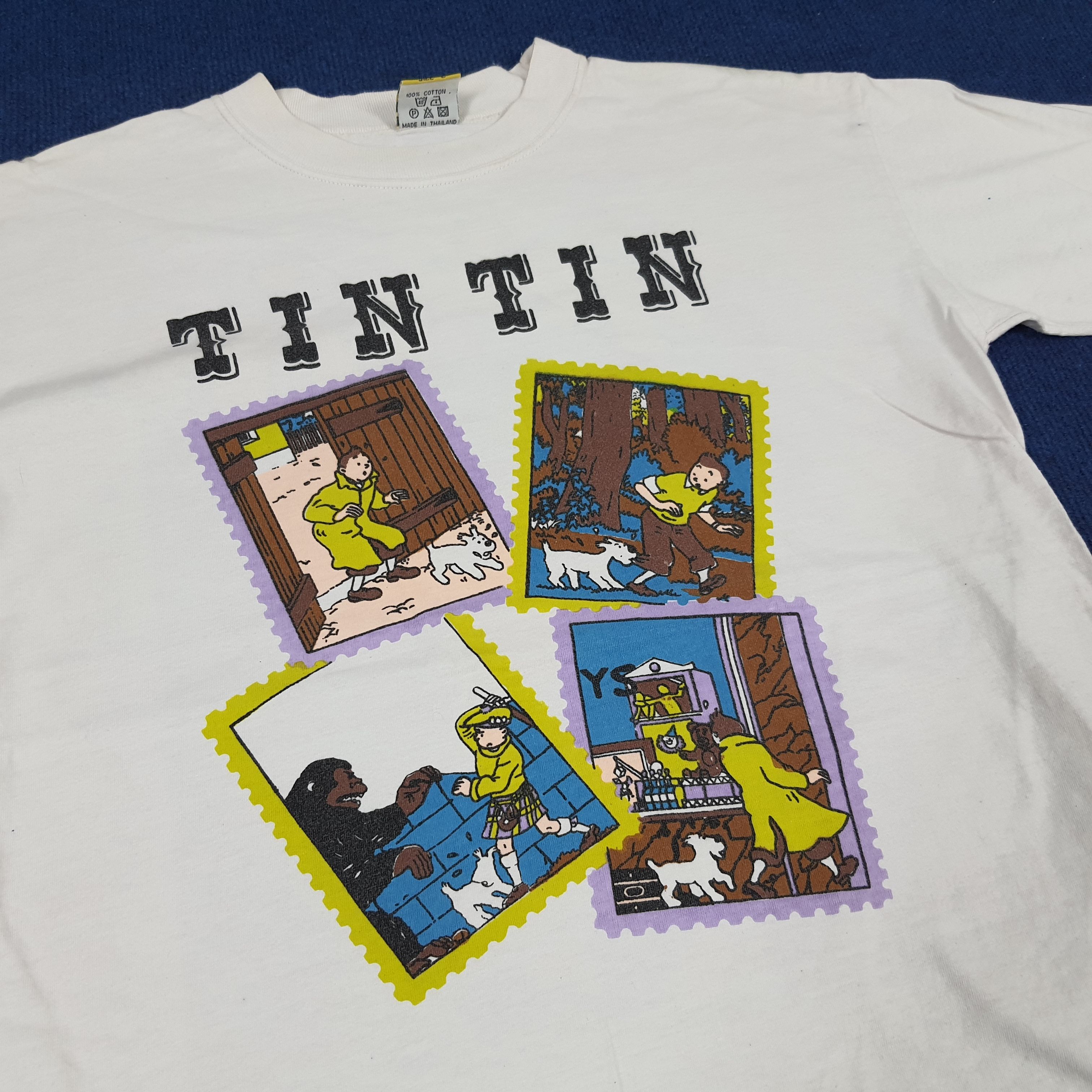 Vintage Vintage Adventure of TinTin Photo Stamp Photo Tees Size US M / EU 48-50 / 2 - 2 Thumbnail