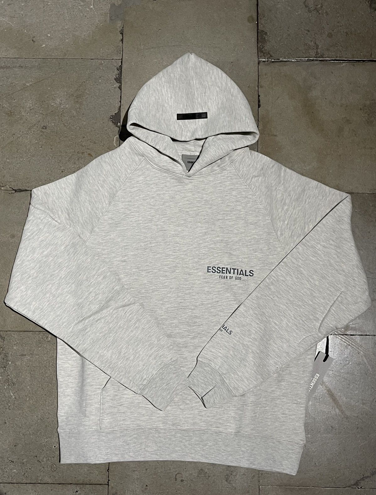 essentials fear of god hoodie light heather grey