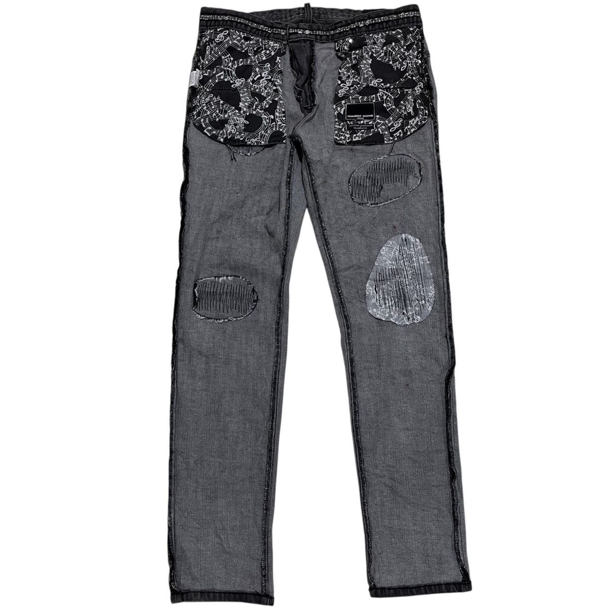 Number (N)ine Vintage Number (Nine) distressed black wash Size US 35 - 2 Thumbnail