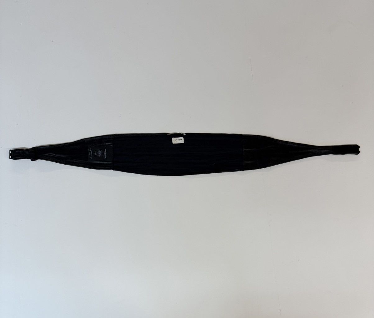 Saint Laurent Paris Saint Laurent Paris — Black Leather Wide Cummerbund Belt Size ONE SIZE - 11 Thumbnail