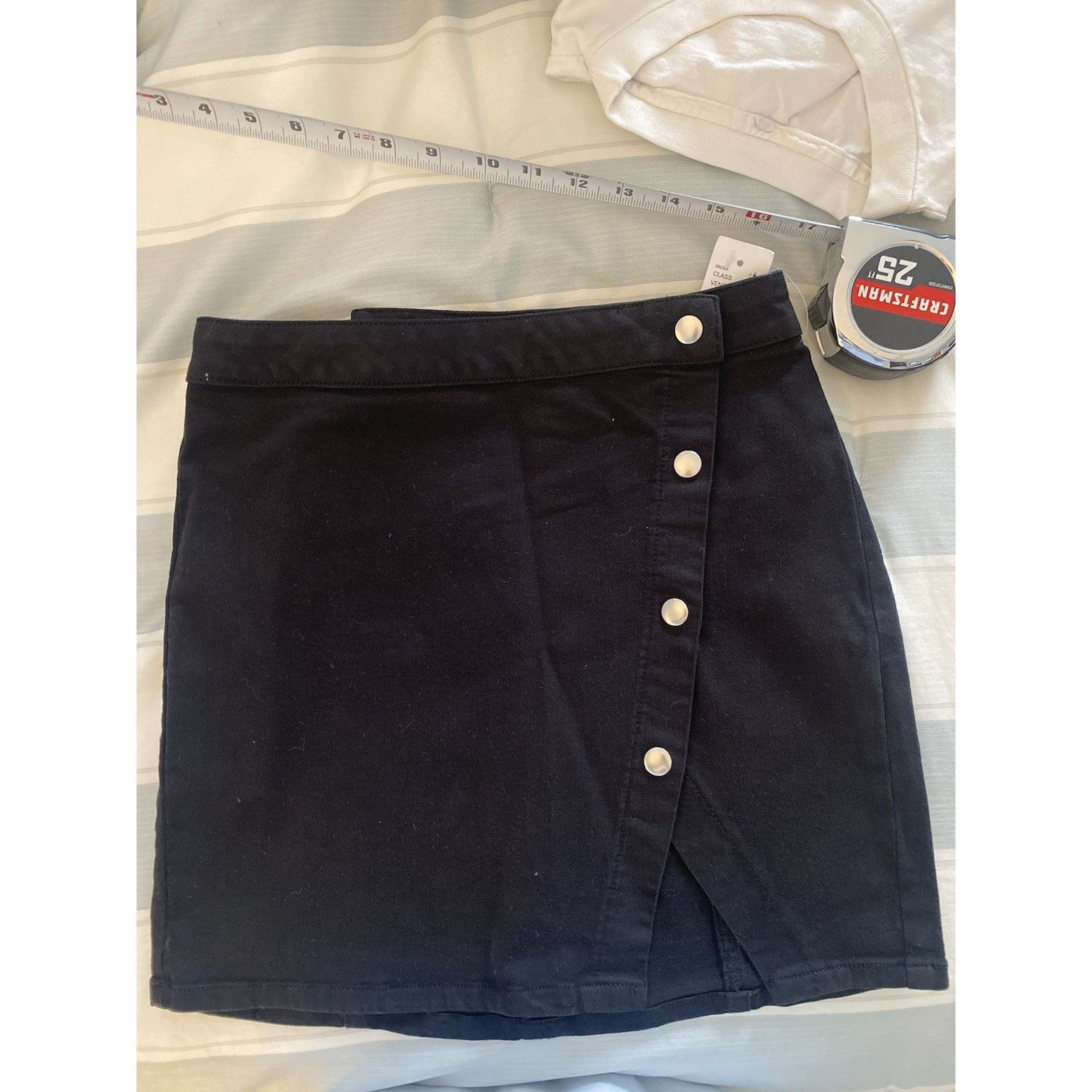 Pacsun Pacsun soft above knee blk snap skirt sz 25 NWT Size 25" / US 0 / IT 36 - 1 Thumbnail