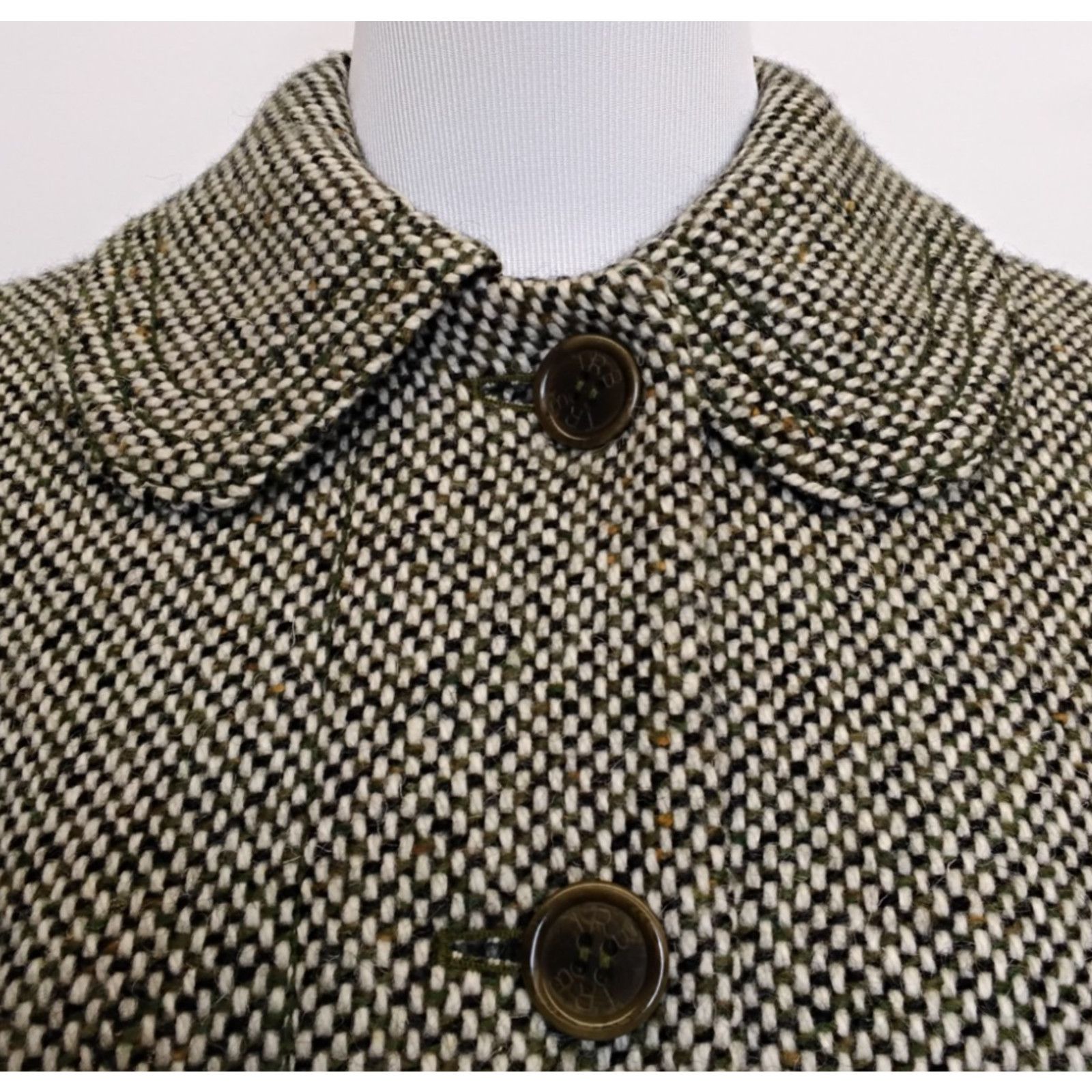 Tory Burch Tory Burch Pea Coat Women's 6 Green 100% Wool Silk Vintage Size M / US 6-8 / IT 42-44 - 5 Thumbnail