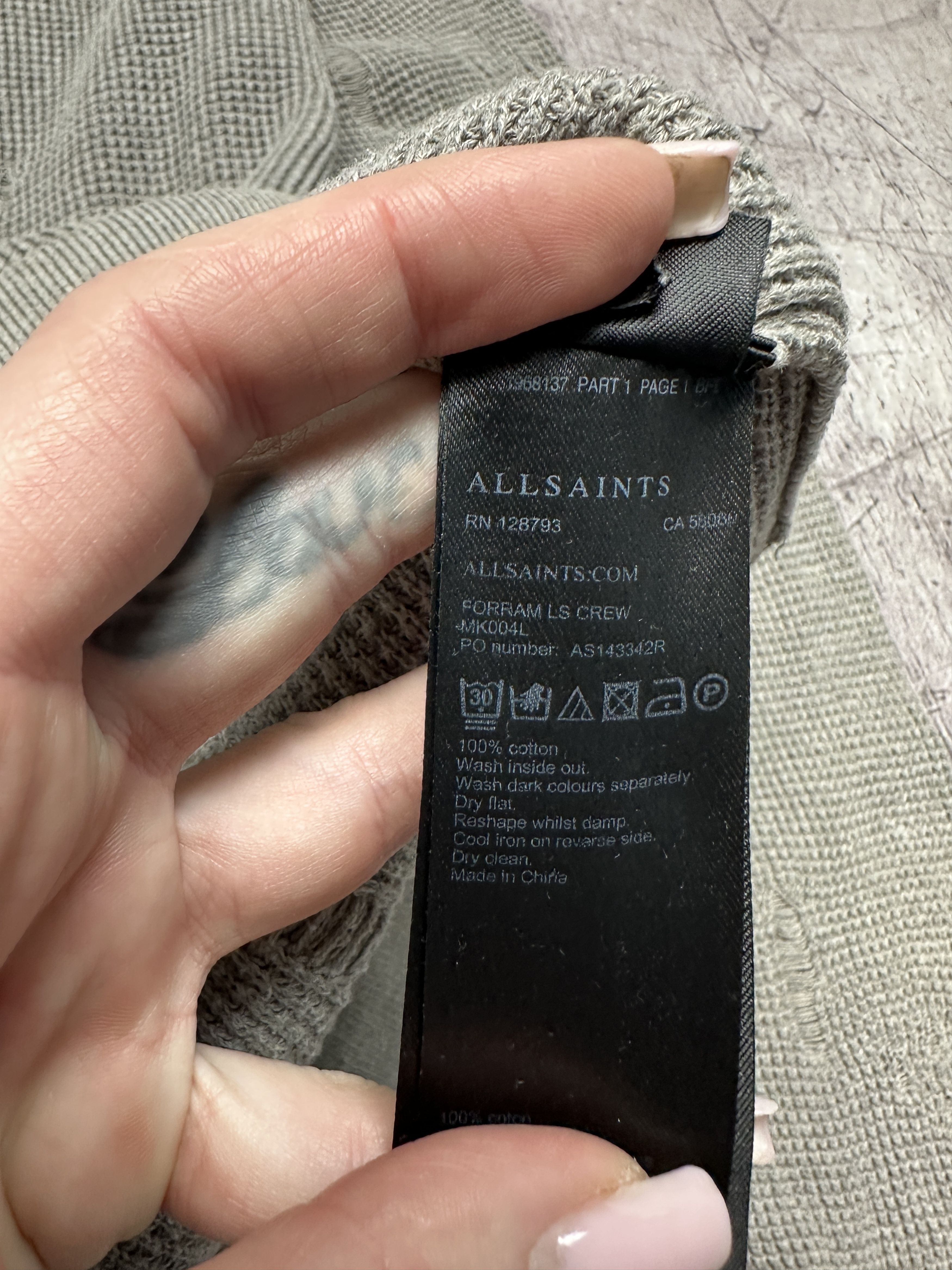 Allsaints Allsaints Mens Forram Knit Distressed Sweater Size US M / EU 48-50 / 2 - 5 Thumbnail