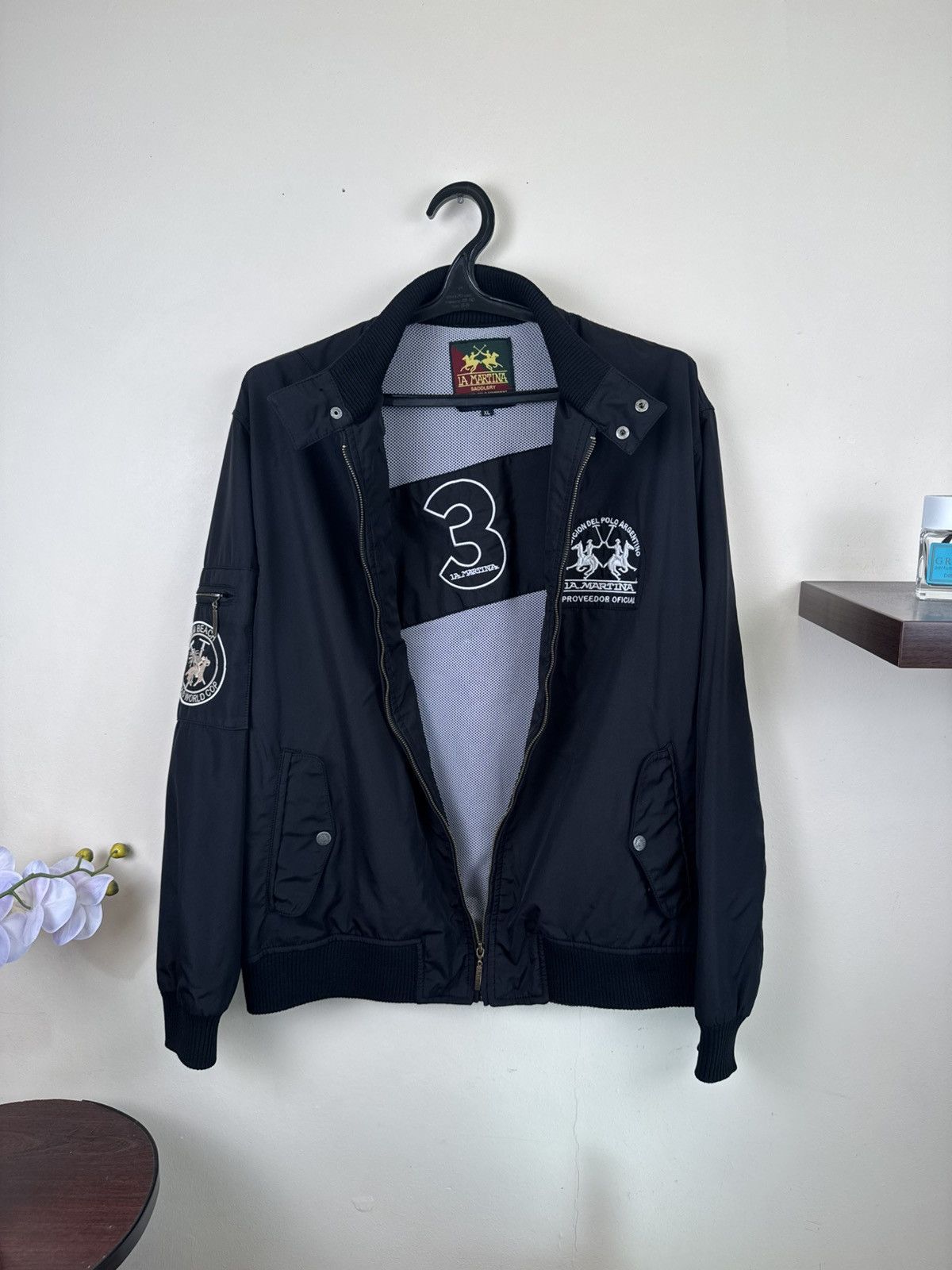 La Martina La Martina Nylon Jacket Bomber XL Black Luxury Zip Casual Size US XL / EU 56 / 4 - 3 Thumbnail