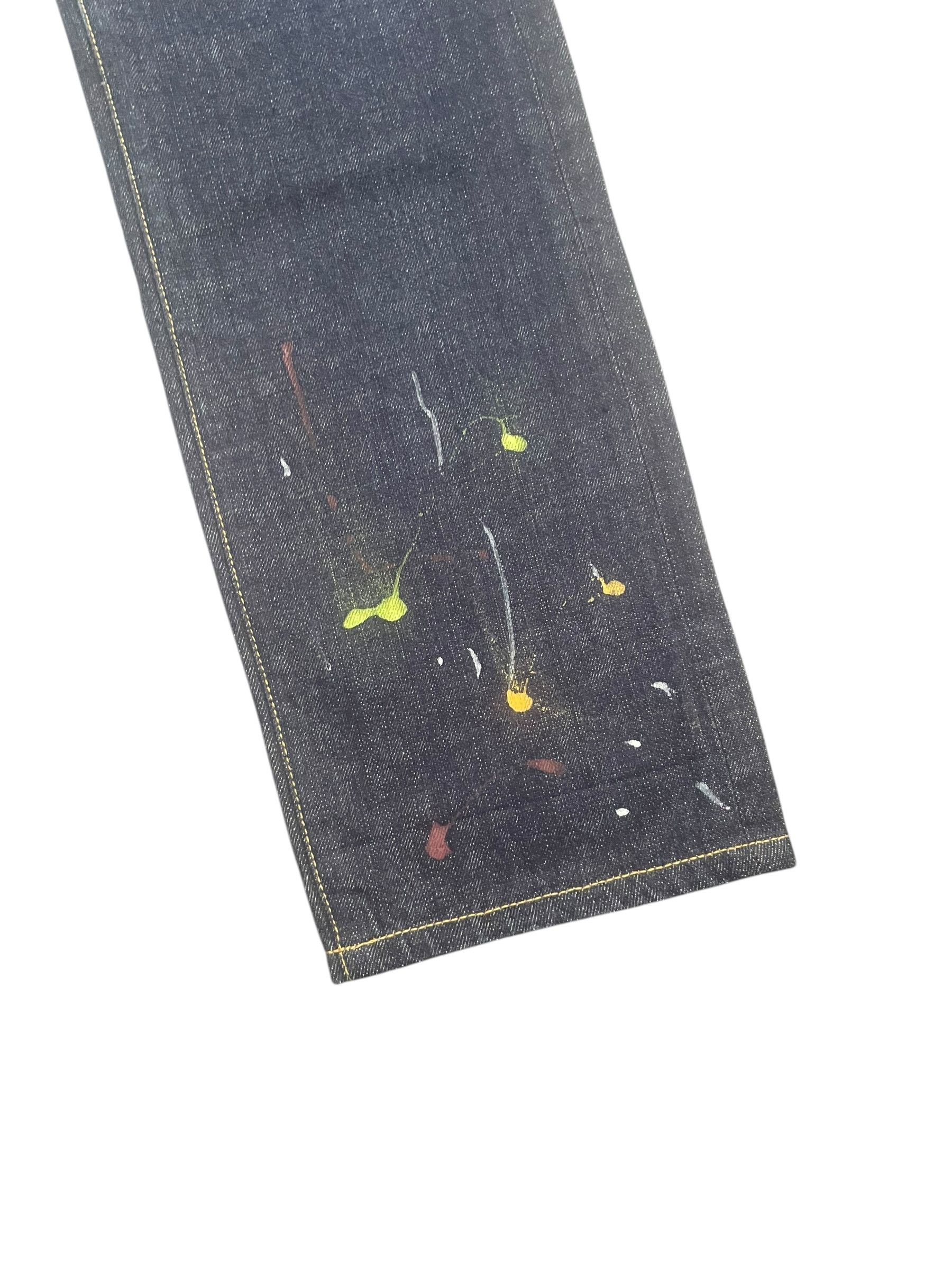 Designer Tommy Custom Painted Denim Size 33" - 9 Thumbnail