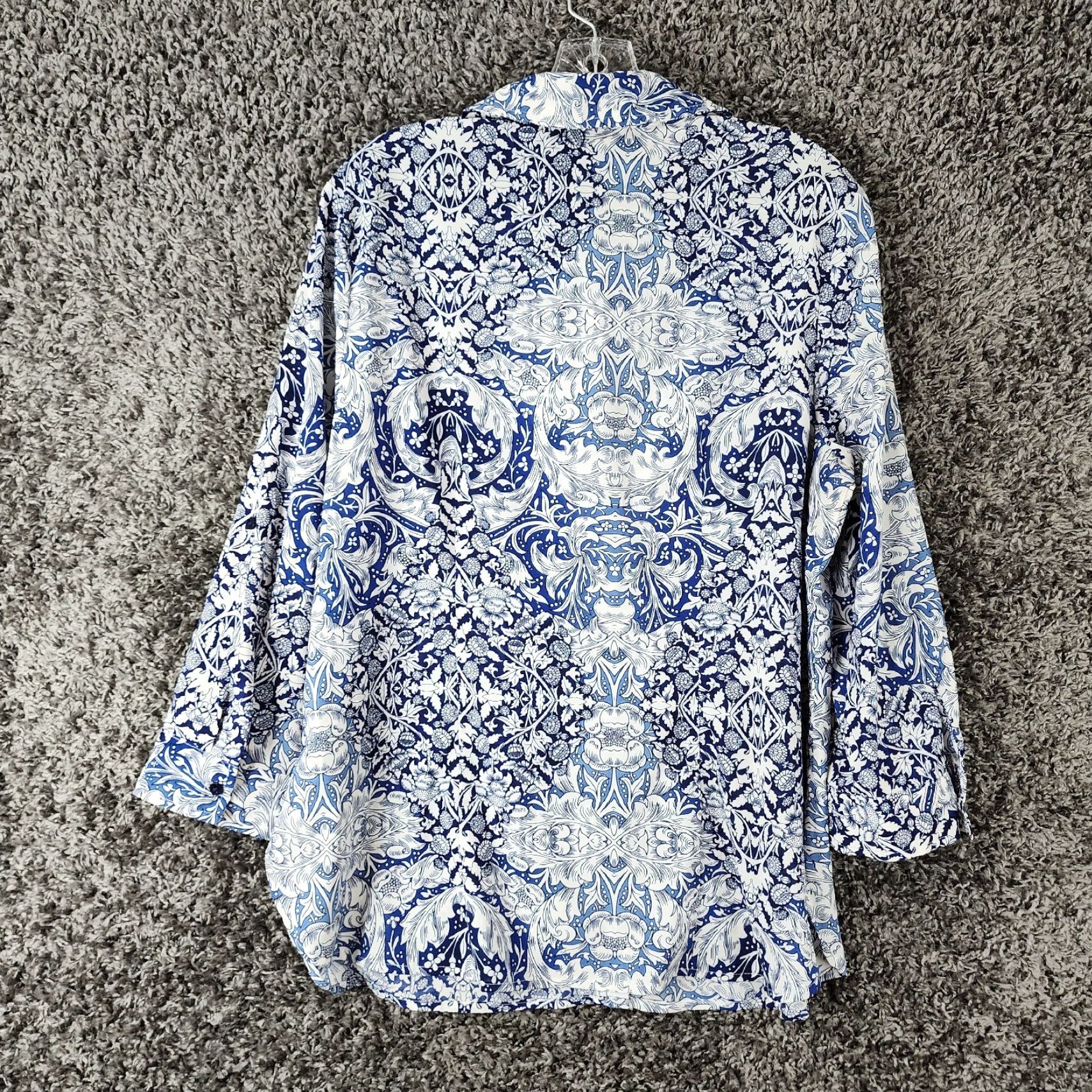 Vintage VINTAGE White Stag Women's Floral Blouse Long Sleeve Button Up Size L Blue Size L / US 10 / IT 46 - 5 Thumbnail