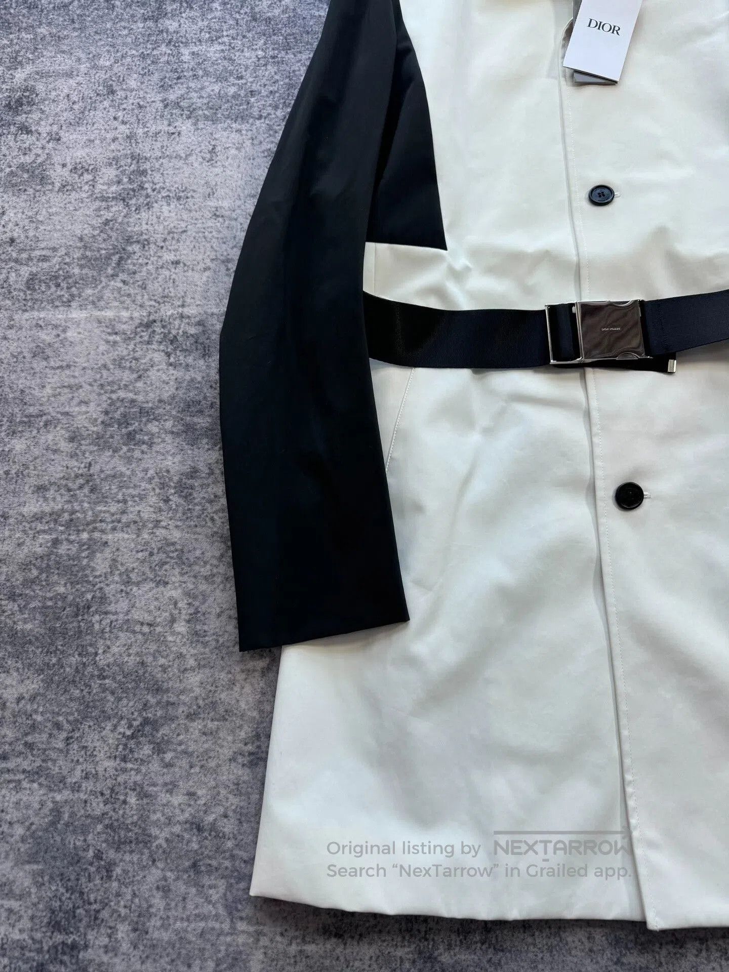 Dior Dior Black and White Color Block Trench Coat. Size XL / US 12-14 / IT 48-50 - 5 Thumbnail