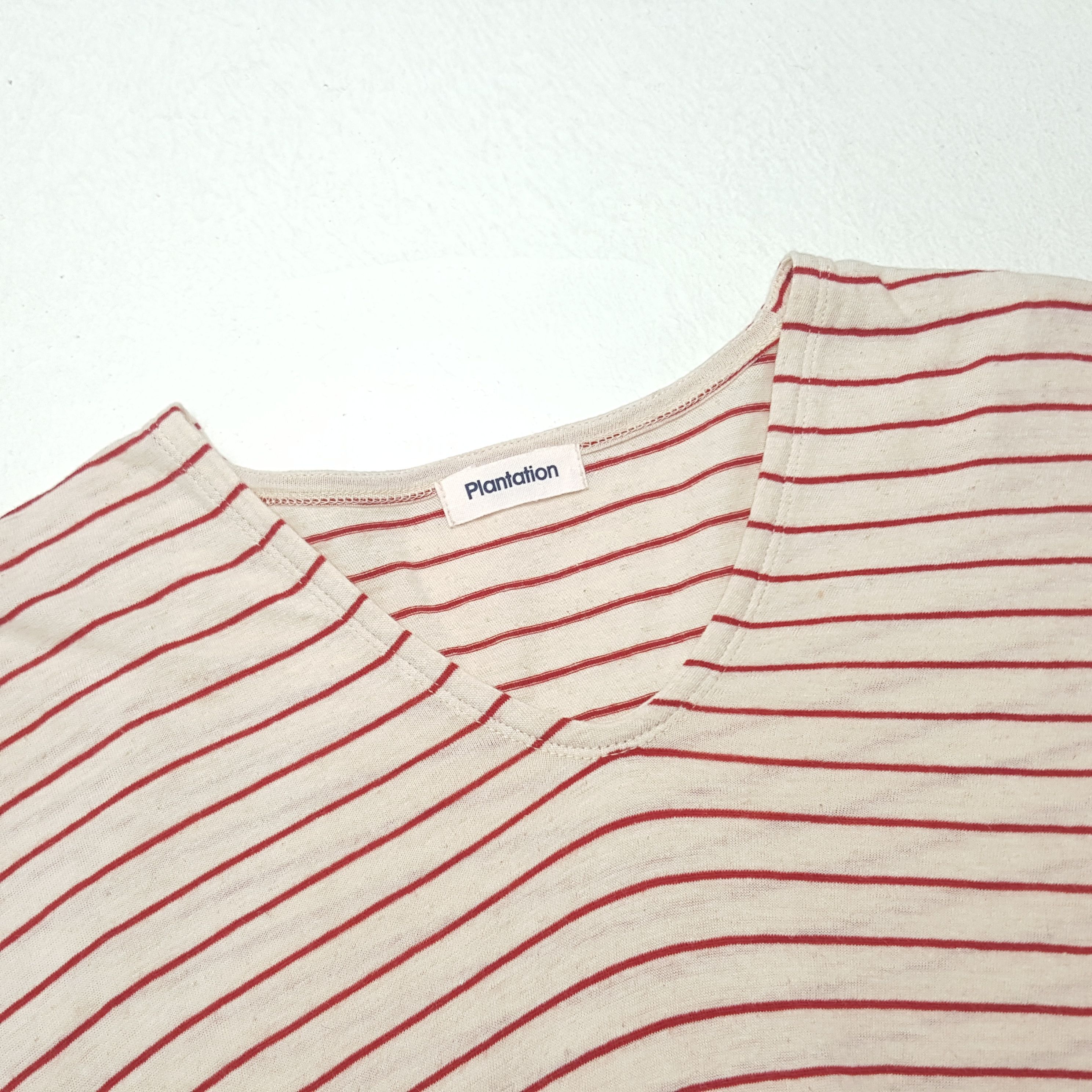 Issey Miyake × Japanese Brand × Vintage Vintage Plantation by Issey Miyake Japanese Stripe Tshirt Size M / US 6-8 / IT 42-44 - 3 Thumbnail
