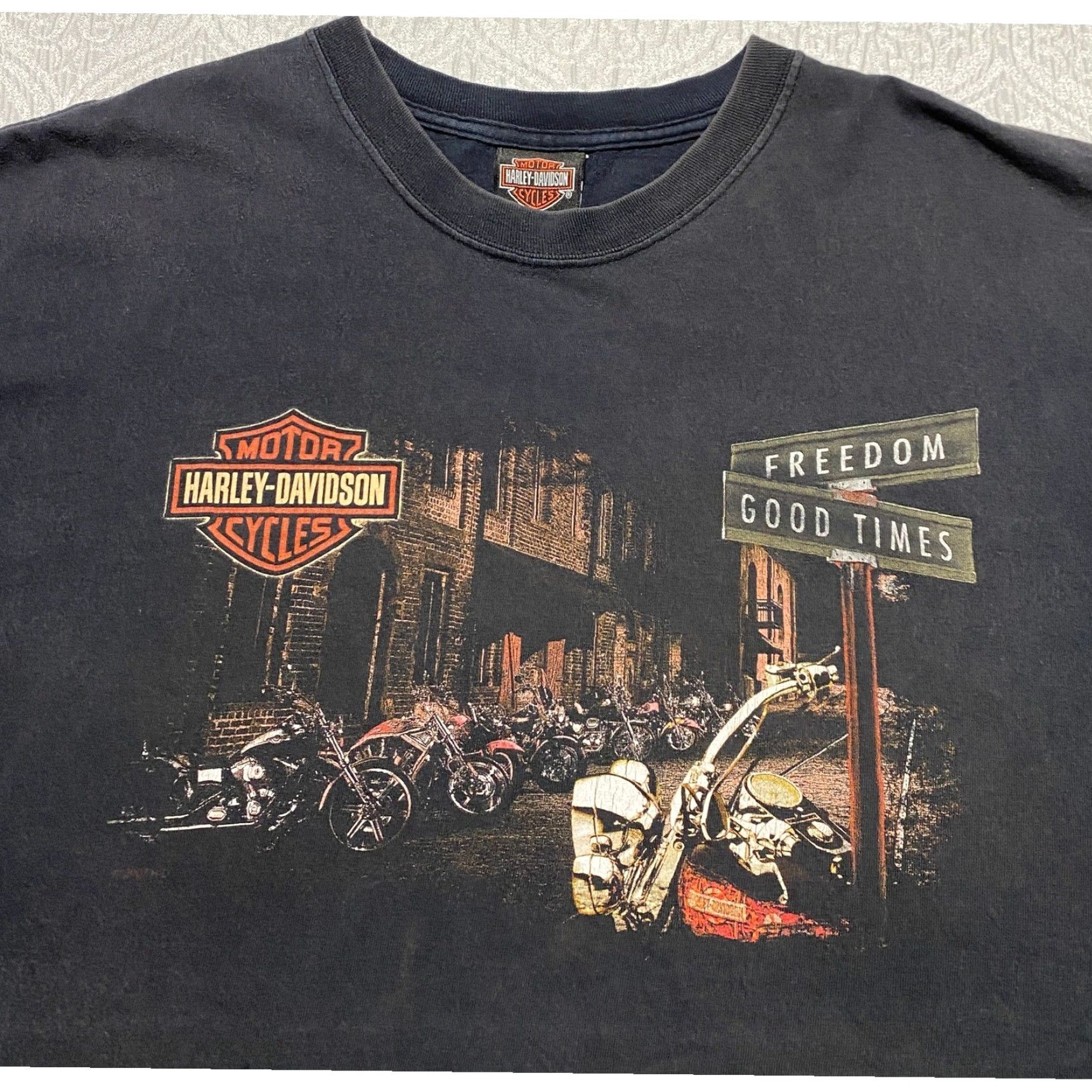 Harley Davidson Harley-Davidson T Shirt Mens XL Black Lighthouse Long Island Freedom Good Times Size US XL / EU 56 / 4 - 6 Thumbnail