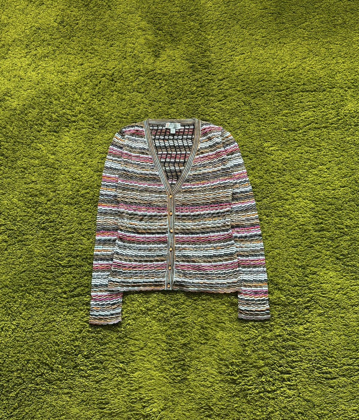 Designer × Missoni Missoni avant garde coloured cardigan sweater Size M / US 6-8 / IT 42-44 - 1 Thumbnail