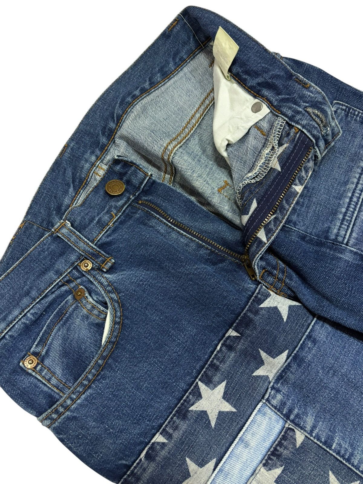 Beauty Beast Kinky Hysteric Glamour Flared Bootcut Patchwork Jeans Size US 28 / EU 44 - 8 Thumbnail