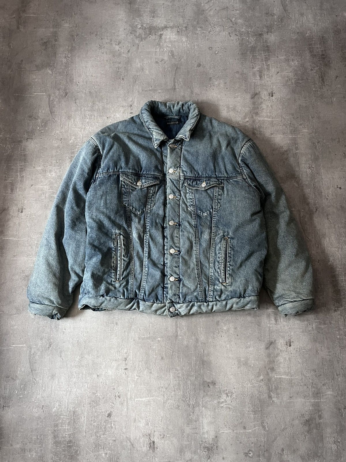 Balenciaga Balenciaga F/W 22 padded denim jacket bomber Kanye West Size US S / EU 44-46 / 1 - 1 Thumbnail