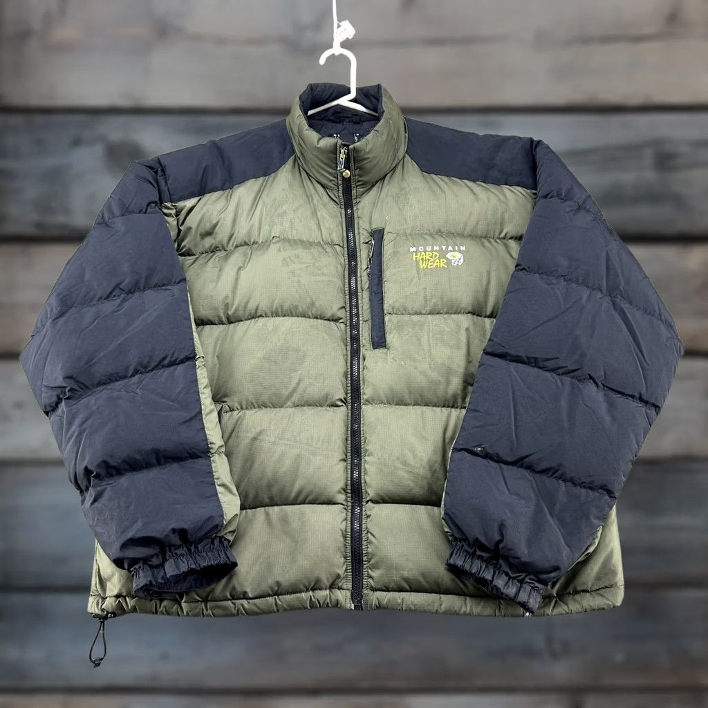 Mountain Hardwear VINTAGE Mountain Hardwear Jacket Puffer Down Feather XL Green Black Ripstop Men Size US XL / EU 56 / 4 - 1 Thumbnail
