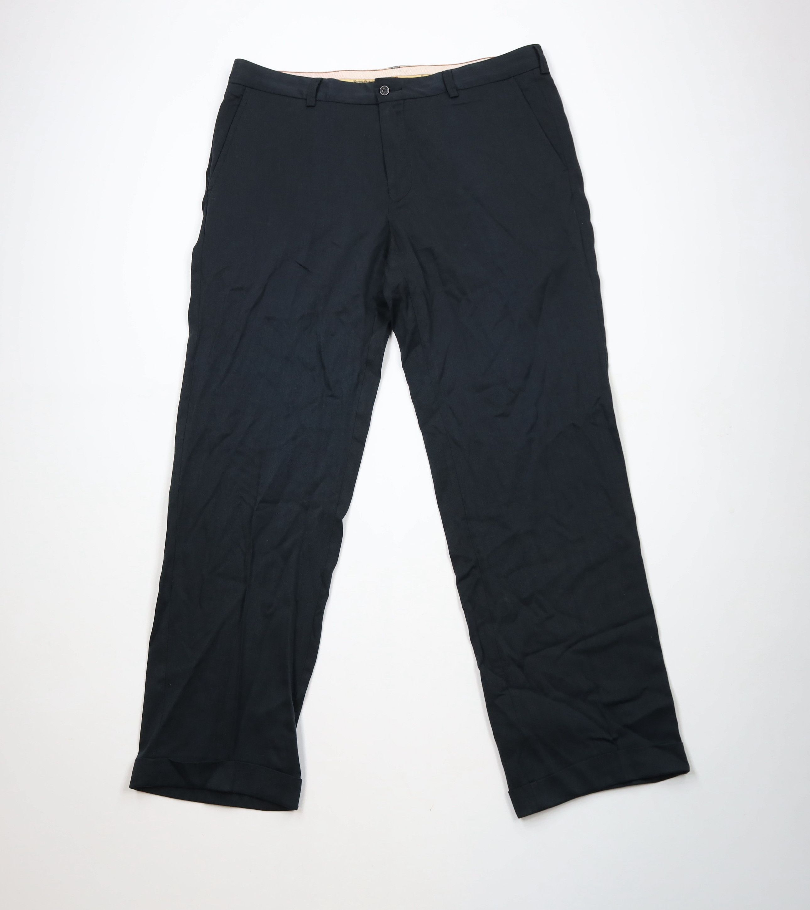 Tommy Bahama × Vintage Vintage Tommy Bahama Wool Blend Wide Leg Chino Pants Black Size US 38 / EU 54 - 1 Thumbnail