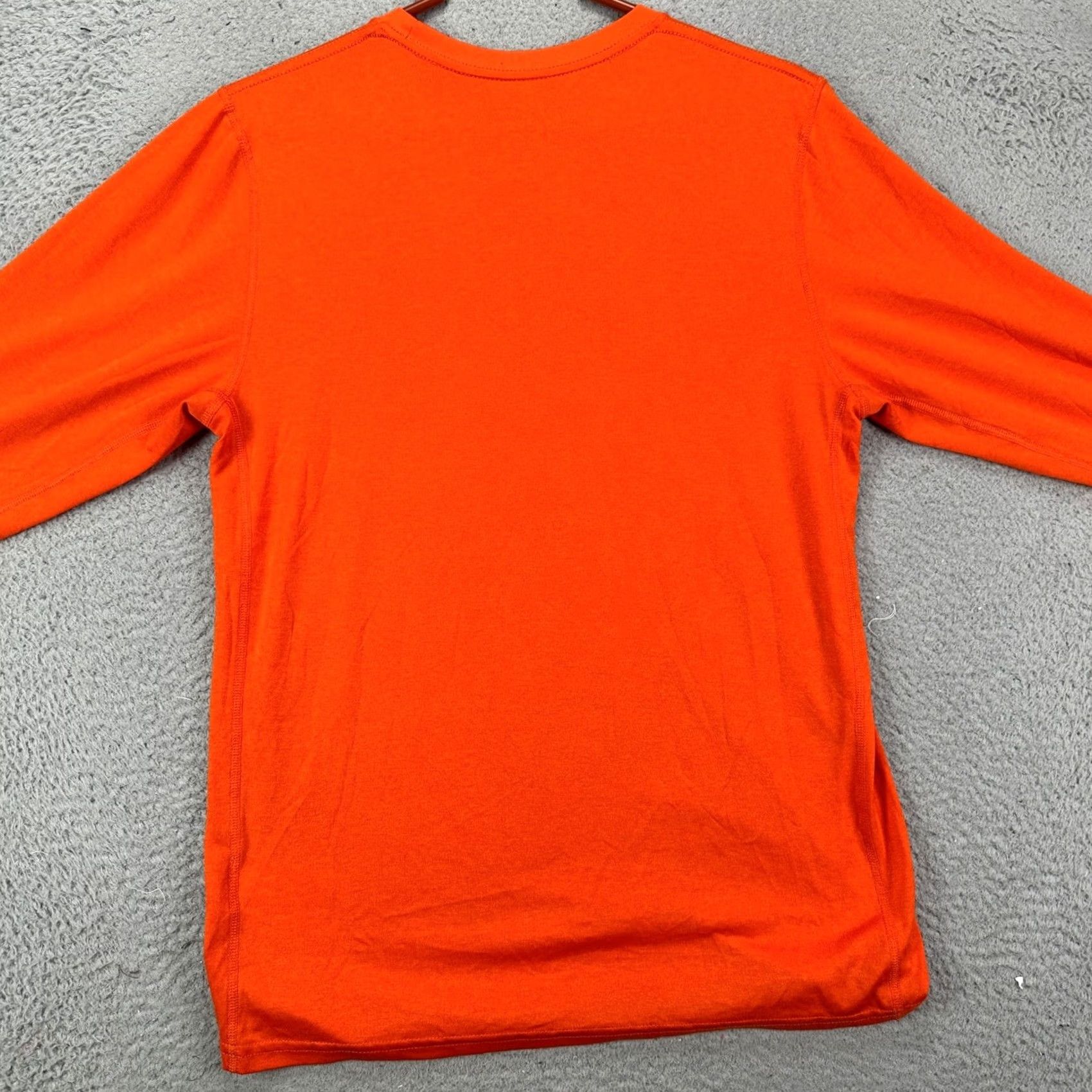 Nike Nike Dri-Fit T-Shirt Long Sleeve Tee Mens Small Orange Crewneck Swoosh Athletic Size US S / EU 44-46 / 1 - 2 Thumbnail