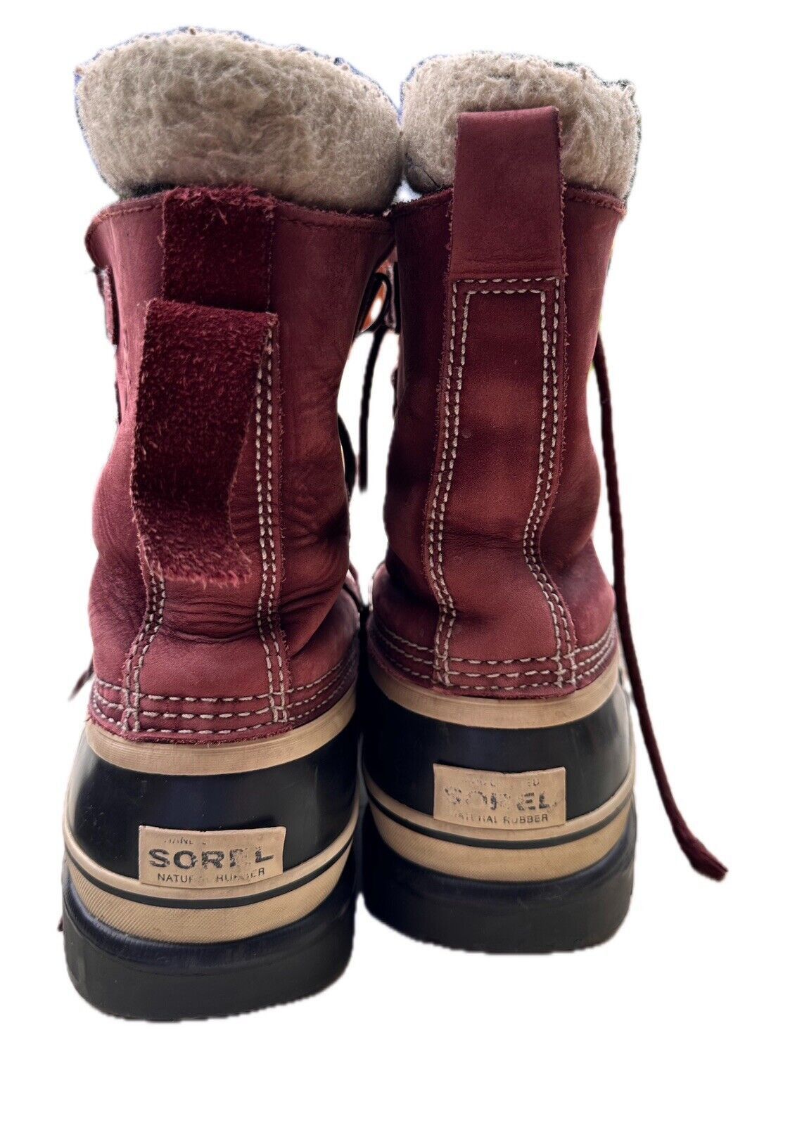 SOREL Sorel Caribou Waterproof Winter Snow Boots Size 7 Maroon Size US 7 / IT 37 - 4 Thumbnail