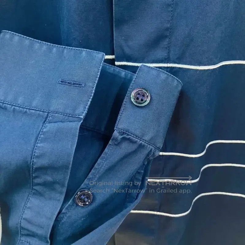 Dior Dior Blue Long Sleeve Cotton Shirt for Women . Size S / US 4 / IT 40 - 4 Thumbnail