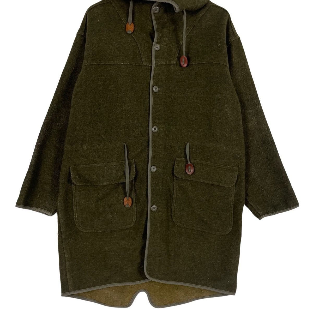 Avirex 💥AVIREX WOOL HOODIE JACKET ARMY GREEN Size US L / EU 52-54 / 3 - 5 Thumbnail