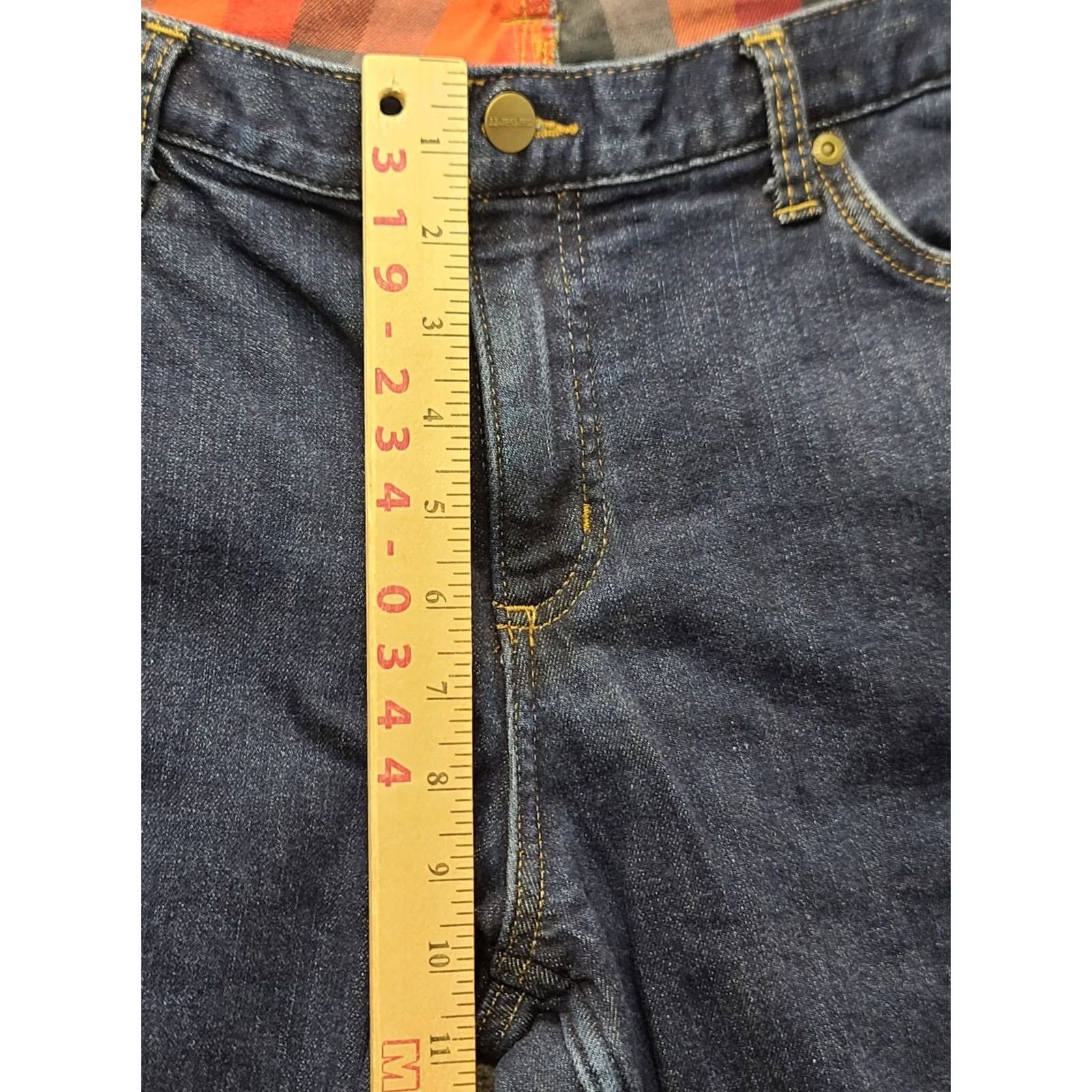 Carhartt VINTAGE Carhartt Jeans Womens 18 36x31 Regular Fit Straight Denim Blue Lined Button Zip Rise Mid 8.5-10.5 Size 40" / US 18 - 4 Thumbnail