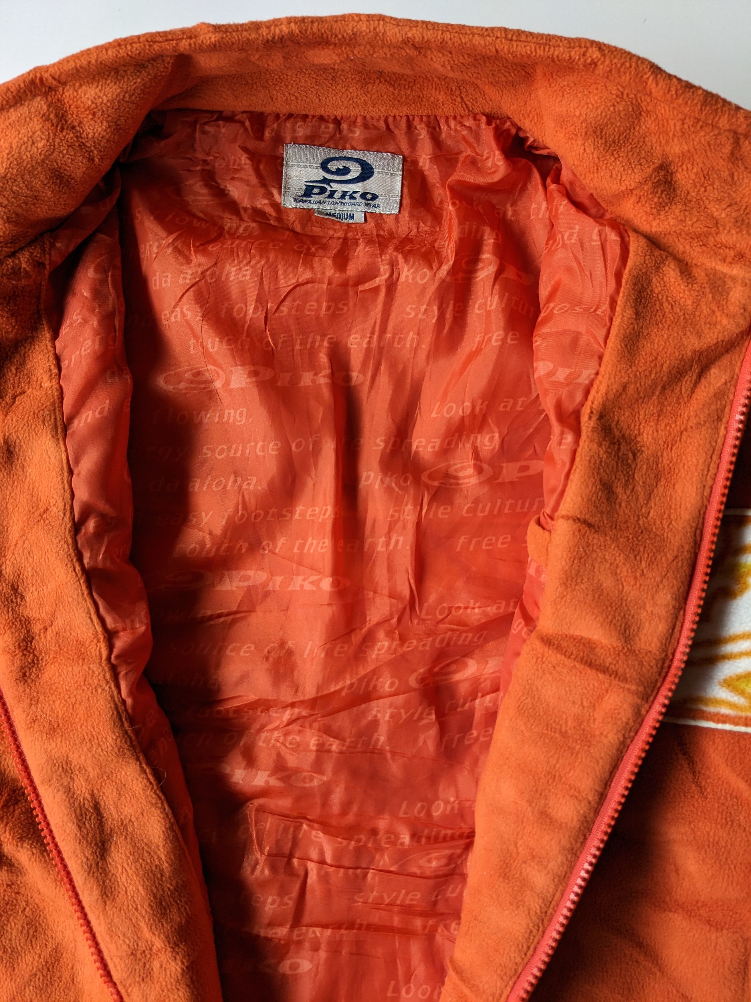 Billabong × Vintage Piko hawaiin longboard fleece zipper jacket Size US M / EU 48-50 / 2 - 4 Thumbnail