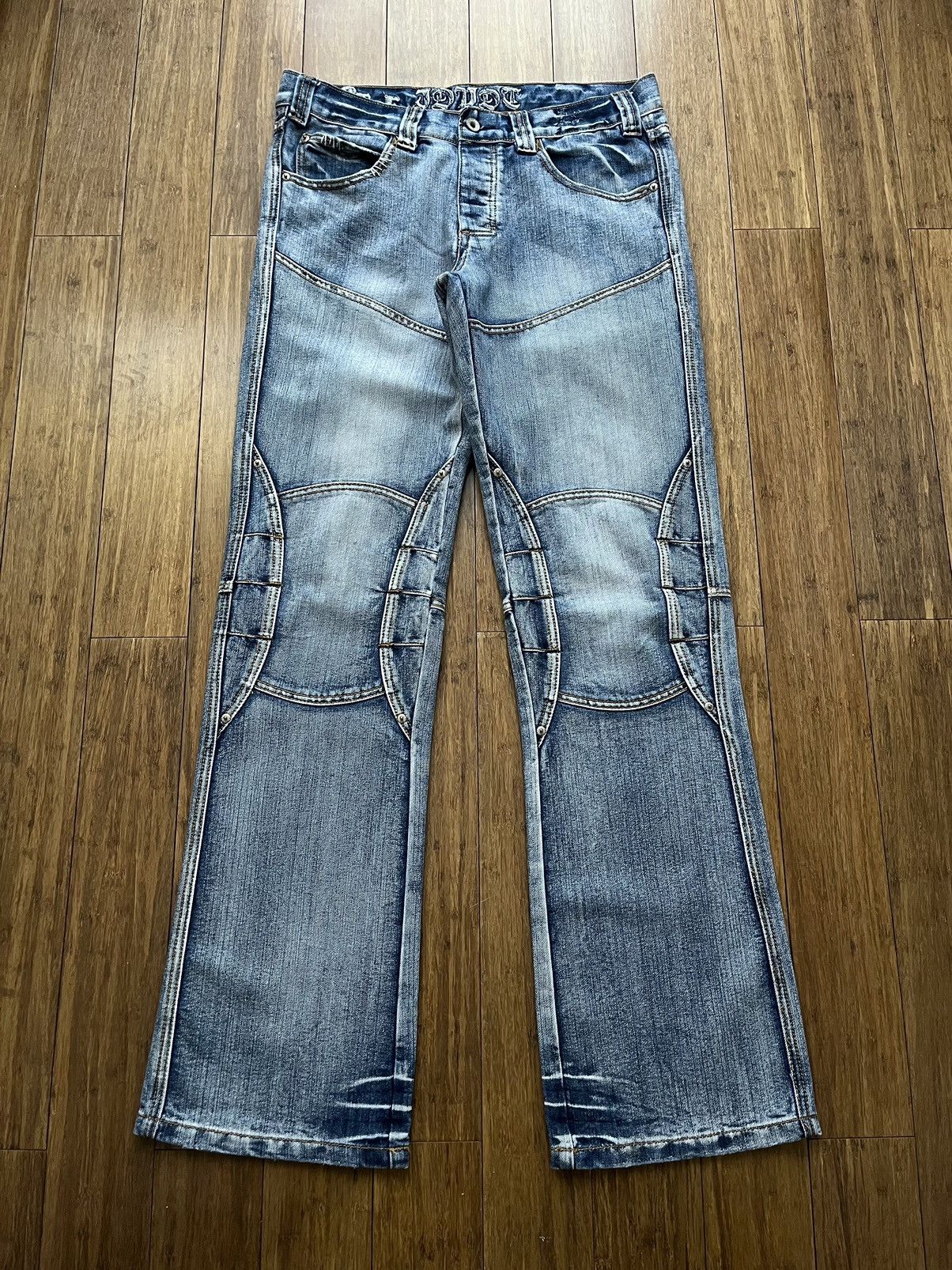 Japanese Brand VINTAGE WIDE LEG JEANS Y2K Size US 33 - 1 Thumbnail