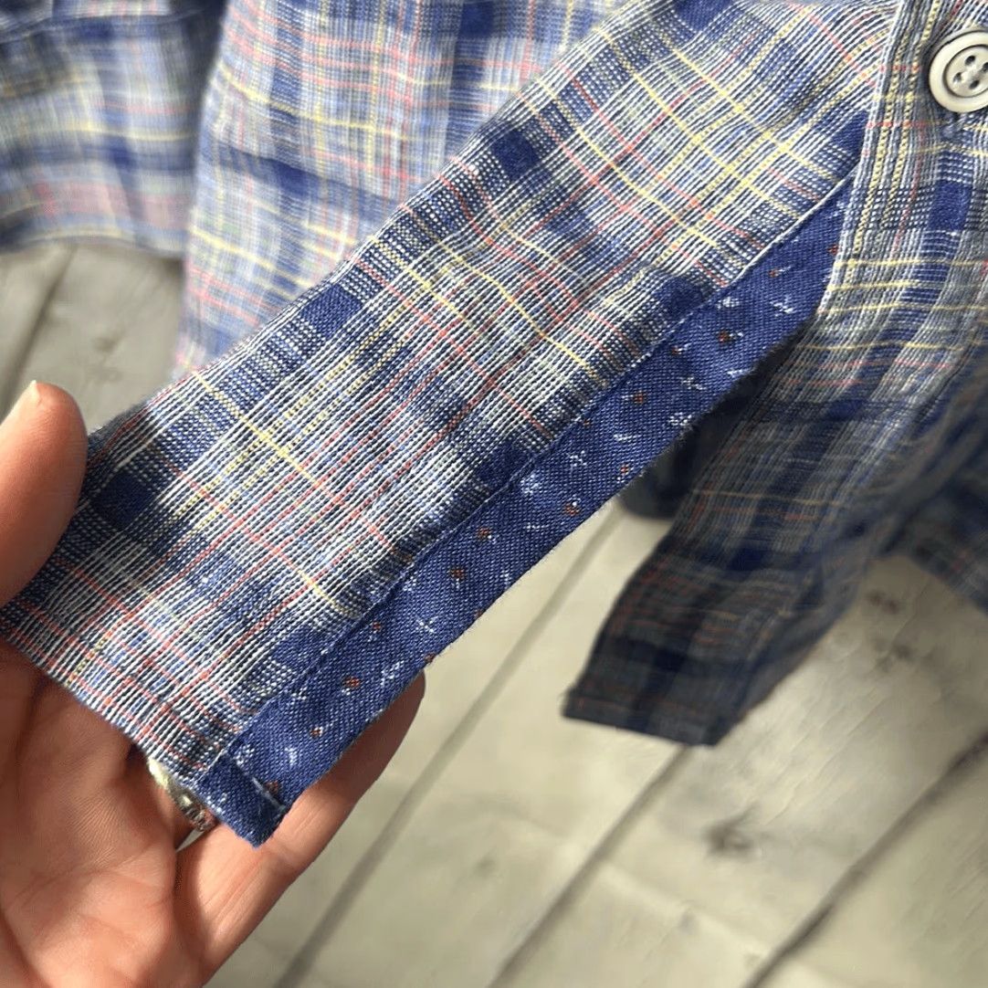 Johnston & Murphy Johnston & Murphy Plaid Button-Down Shirt L Large Blue Long Sleeve Men Size US L / EU 52-54 / 3 - 4 Thumbnail