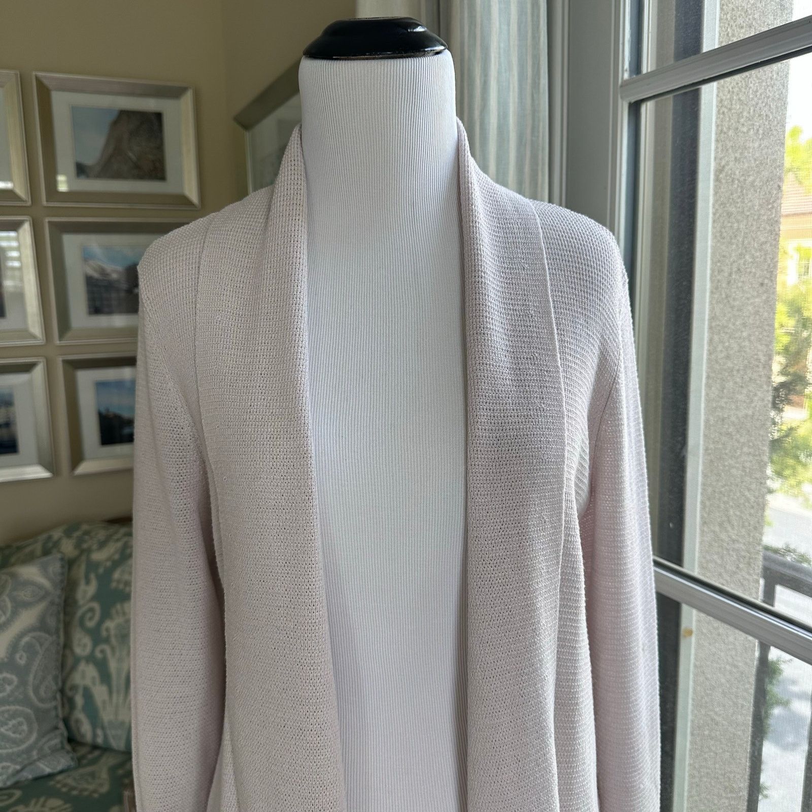 Eileen Fisher Eileen Fisher Lavender Open Front Cardigan Merino Wool M Size M / US 6-8 / IT 42-44 - 6 Thumbnail