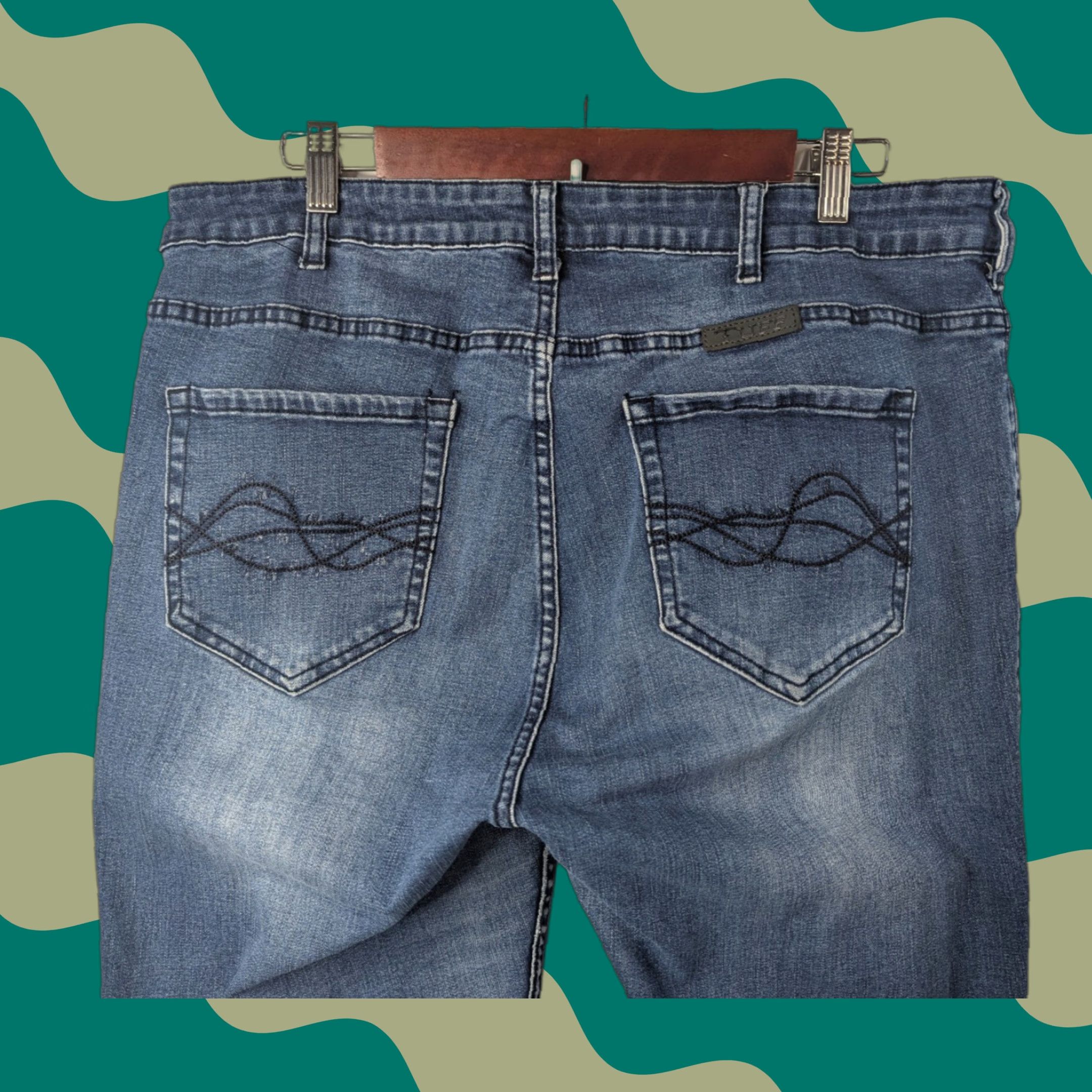 CO Cowgirl Tuff Co Jeans Womens 35x35 Faithful Natural Waist Western Distressed Jeans Size 24" / US 00 / IT 34 - 1 Thumbnail