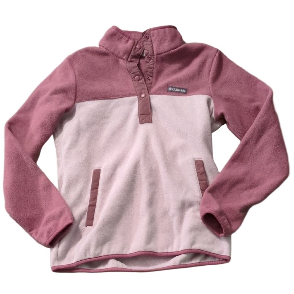Columbia Columbia Mauve Snap Button Fleece Pullover Size Small Size S / US 4 / IT 40 - 2 Thumbnail