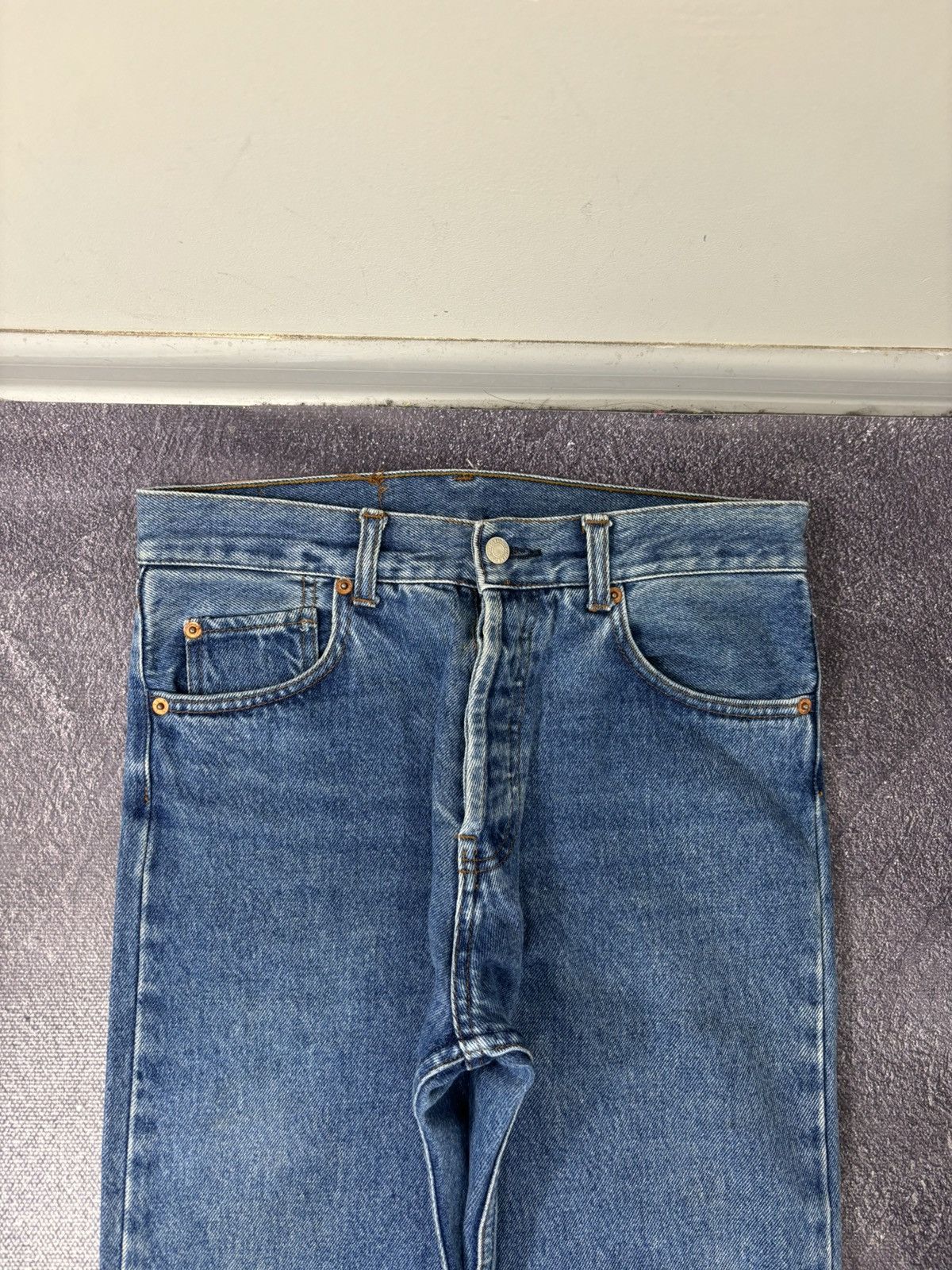Levi's Vintage 90s Levi’s 501 Made In Usa Blue Hype Denim Jeans Size US 29 - 10 Thumbnail