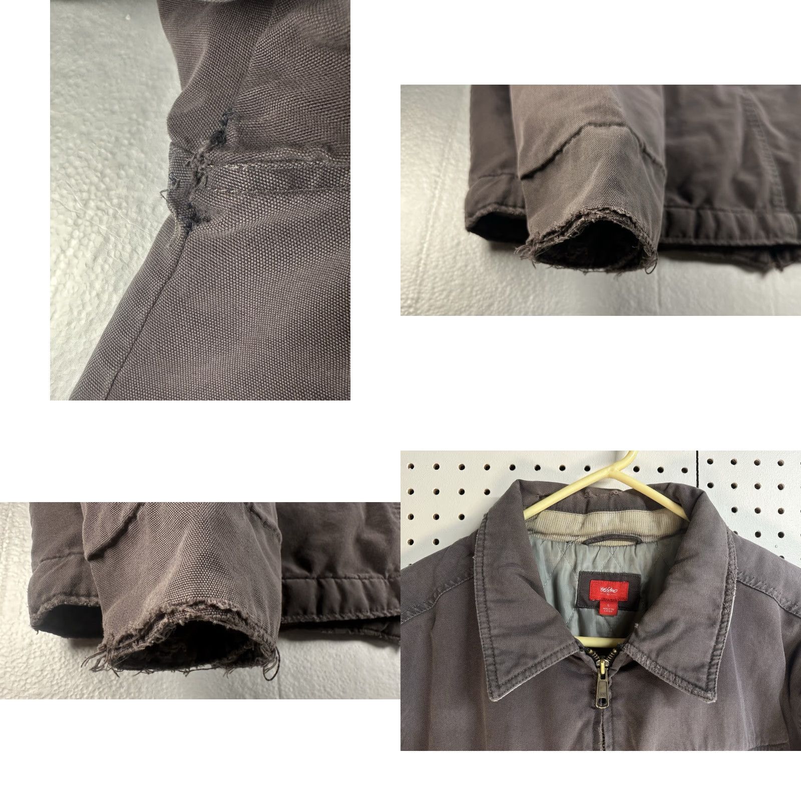 Mossimo VINTAGE Mossimo Jacket Mens LARGE Brown Quilted Lined Distressed Chore Barn Coat Size US L / EU 52-54 / 3 - 10 Thumbnail