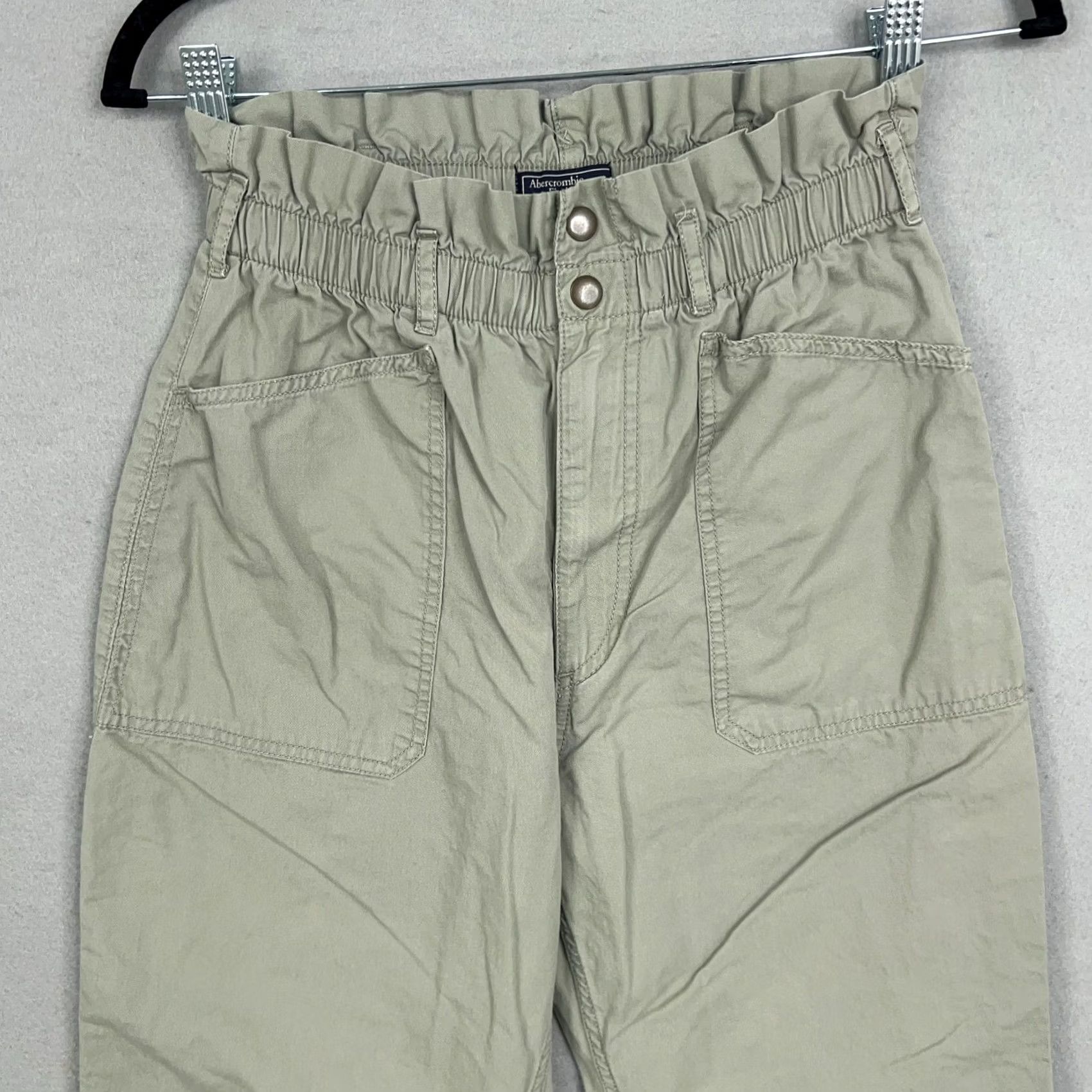 Abercrombie & Fitch Abercrombie & Fitch Pants Womens Small Sage Green Paperbag Utility Joggers Size 28" / US 6 / IT 42 - 2 Thumbnail