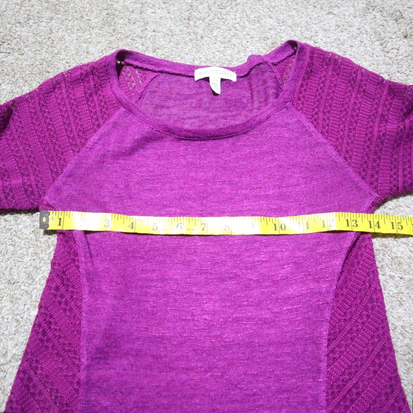 Aeropostale Aeropostale Solid Purple Stretch Shirt Long Sleeve Adult Women's Size S Small Size S / US 4 / IT 40 - 4 Thumbnail