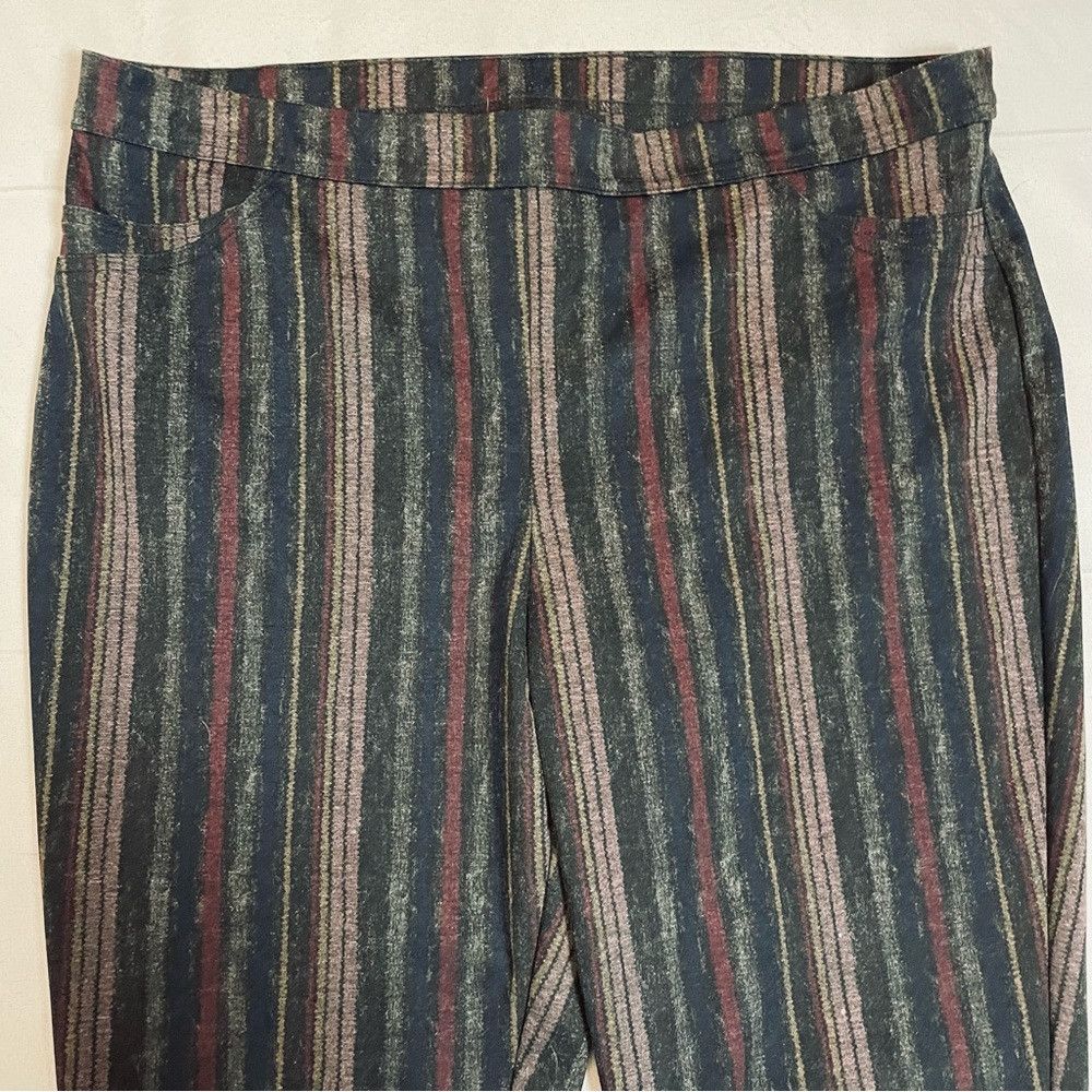 Other Tribal Pull On Stripe Purple Grey Pants Leggings Size XL Size 38" / US 16 / IT 52 - 2 Thumbnail