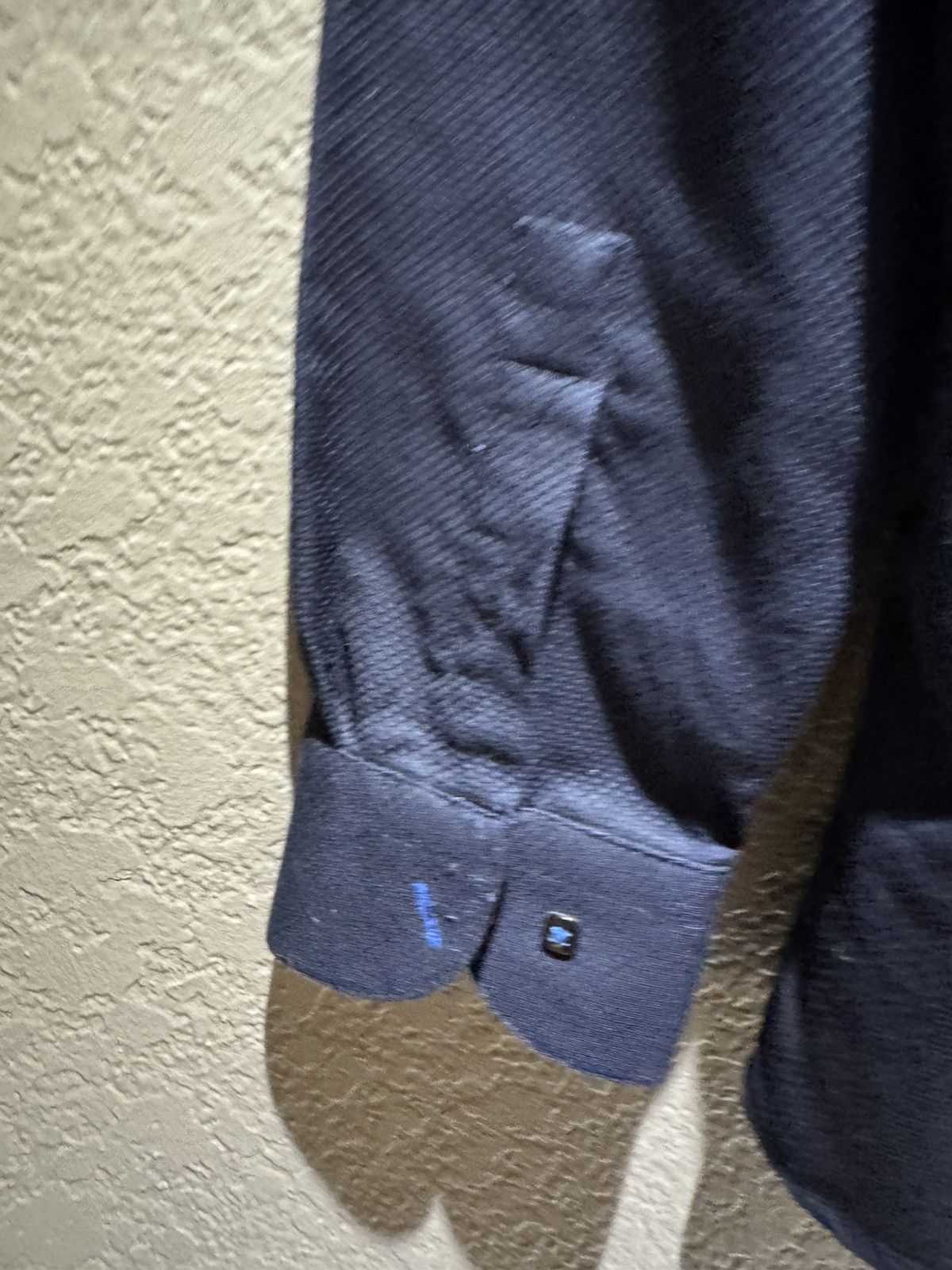 Andrew Fezza Andrew Fezza Button Up Shirt Black Thick Slim Fit Medium Size US M / EU 48-50 / 2 - 6 Thumbnail