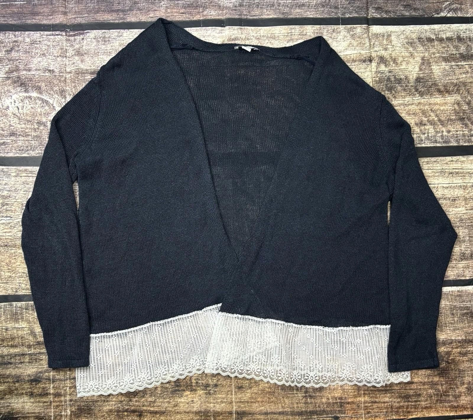 Other J Jill Cardigan Sweater Womens Medium Linen Blend Open Lace Size M / US 6-8 / IT 42-44 - 1 Thumbnail