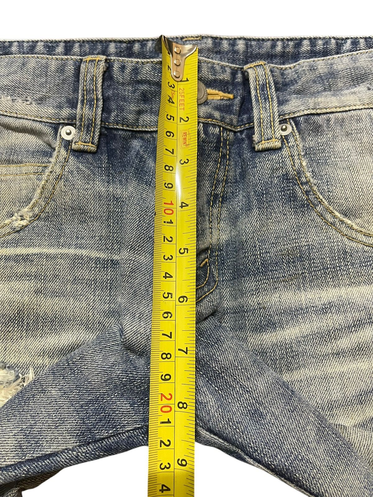 If Six Was Nine Vintage Japanese Brand Faded Wash Style Distress Flare Jeans Size US 30 / EU 46 - 15 Thumbnail