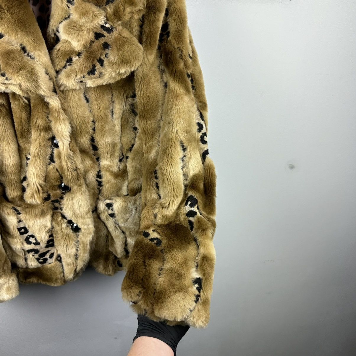 Vintage Vintage Bimbo Girl Y2K Glamour Leopard Fur Coat Size M / US 6-8 / IT 42-44 - 10 Thumbnail