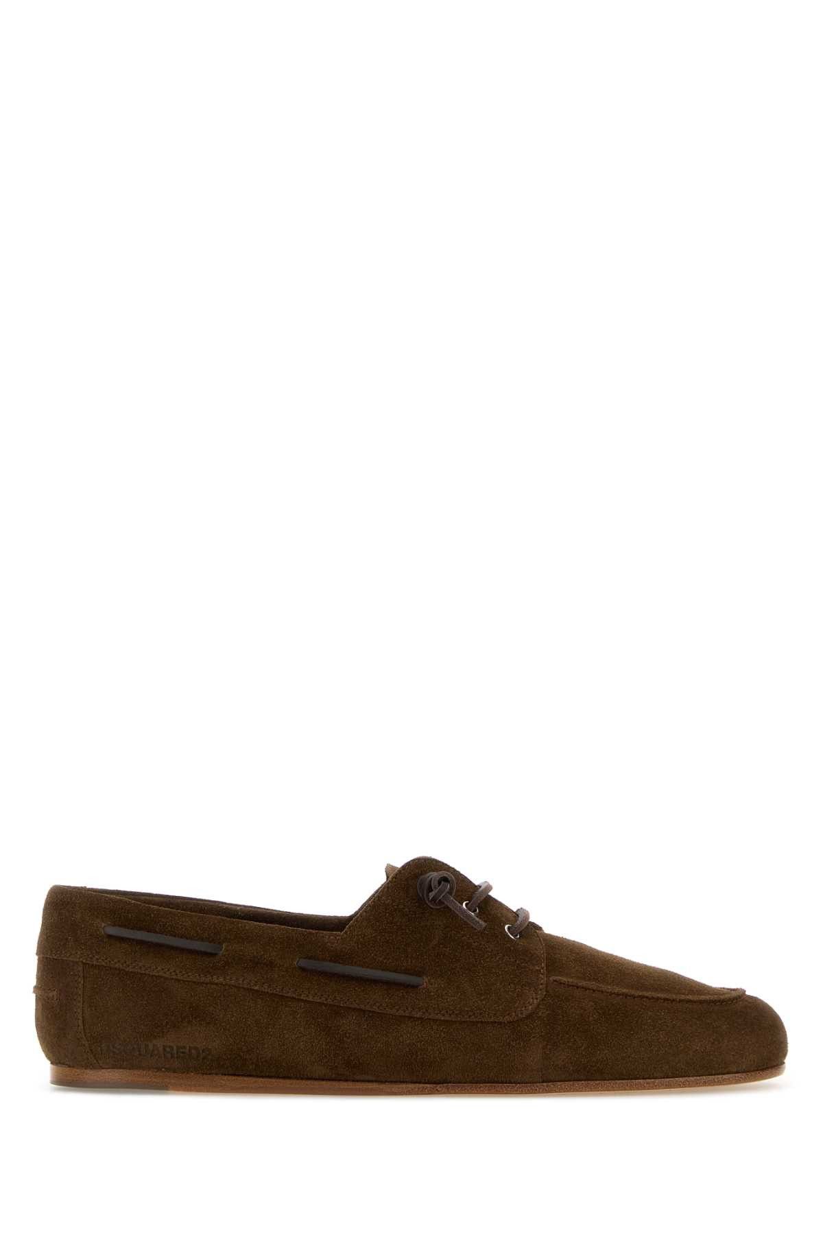 Dsquared2 Brown Suede D2 College Loafers Size US 11 / EU 44 - 1 Thumbnail